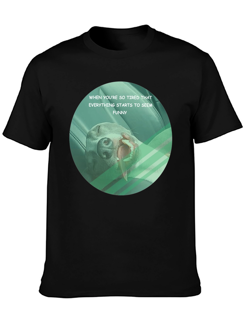 Funny Tired Dog Graphic T-Shirt