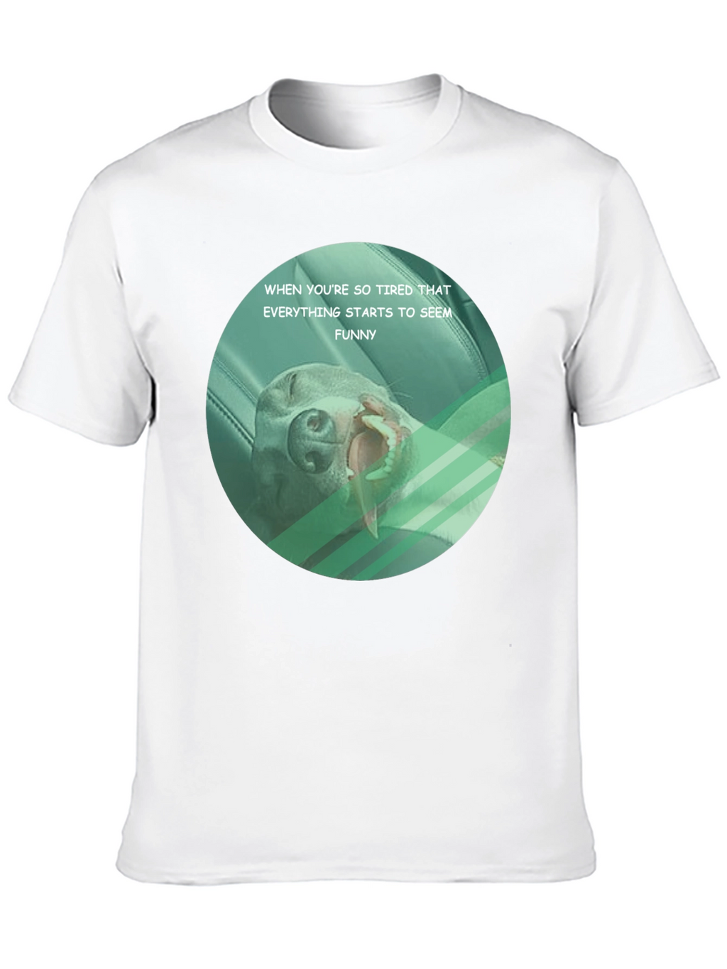 Funny Tired Dog Graphic T-Shirt