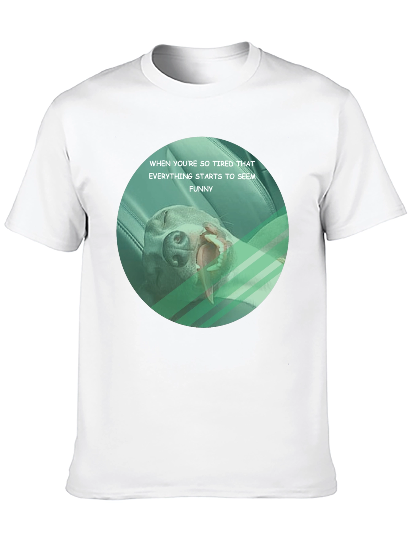 Funny Tired Dog Graphic T-Shirt