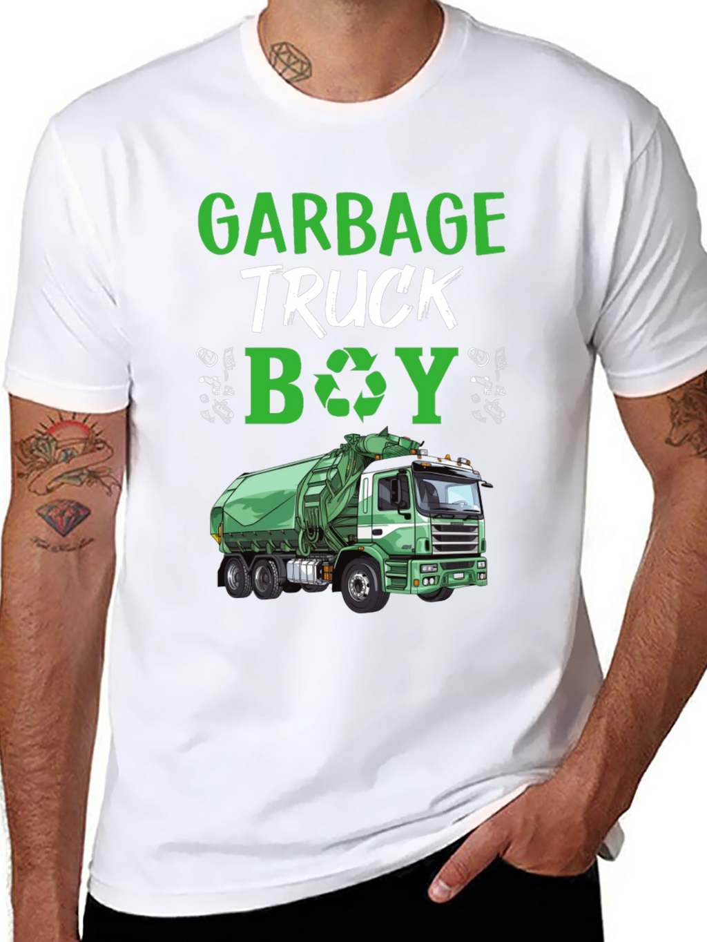 Garbage Truck Boy T-Shirt - Recycling Tee