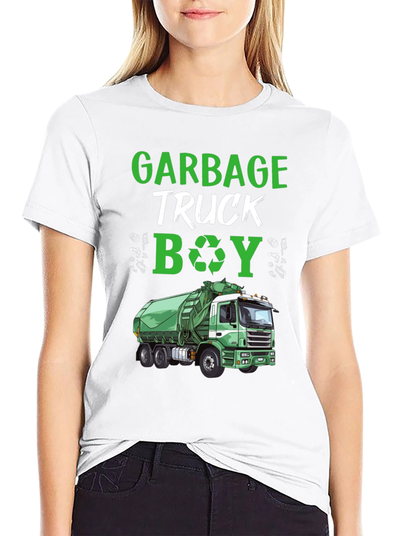 Garbage Truck Boy T-Shirt - Recycling Tee