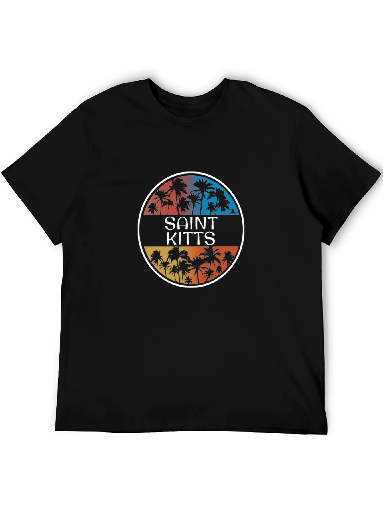 Saint Kitts Palm Tree T-Shirt - Island Vibes