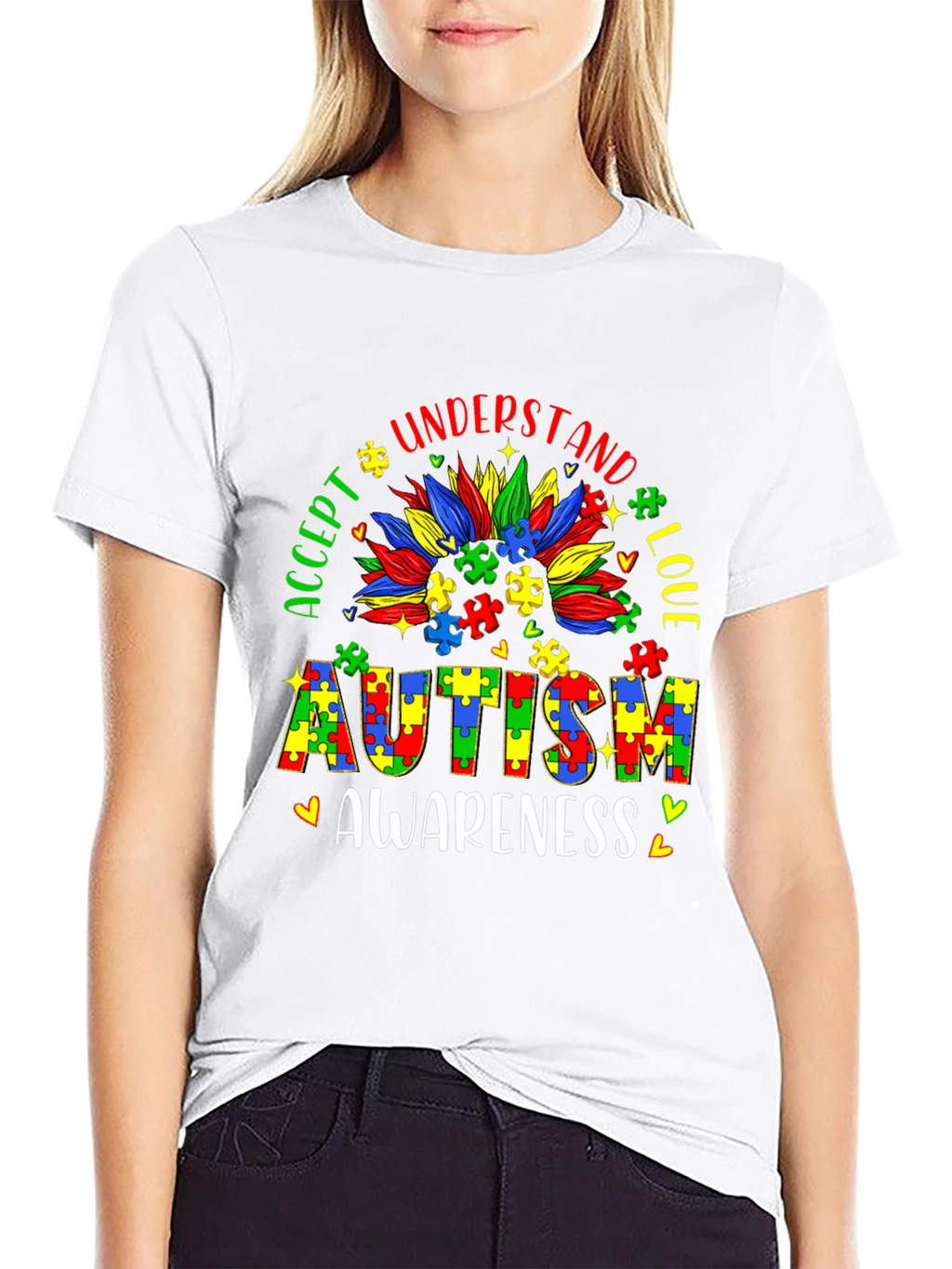 Autism Awareness Puzzle Piece Graphic Tee