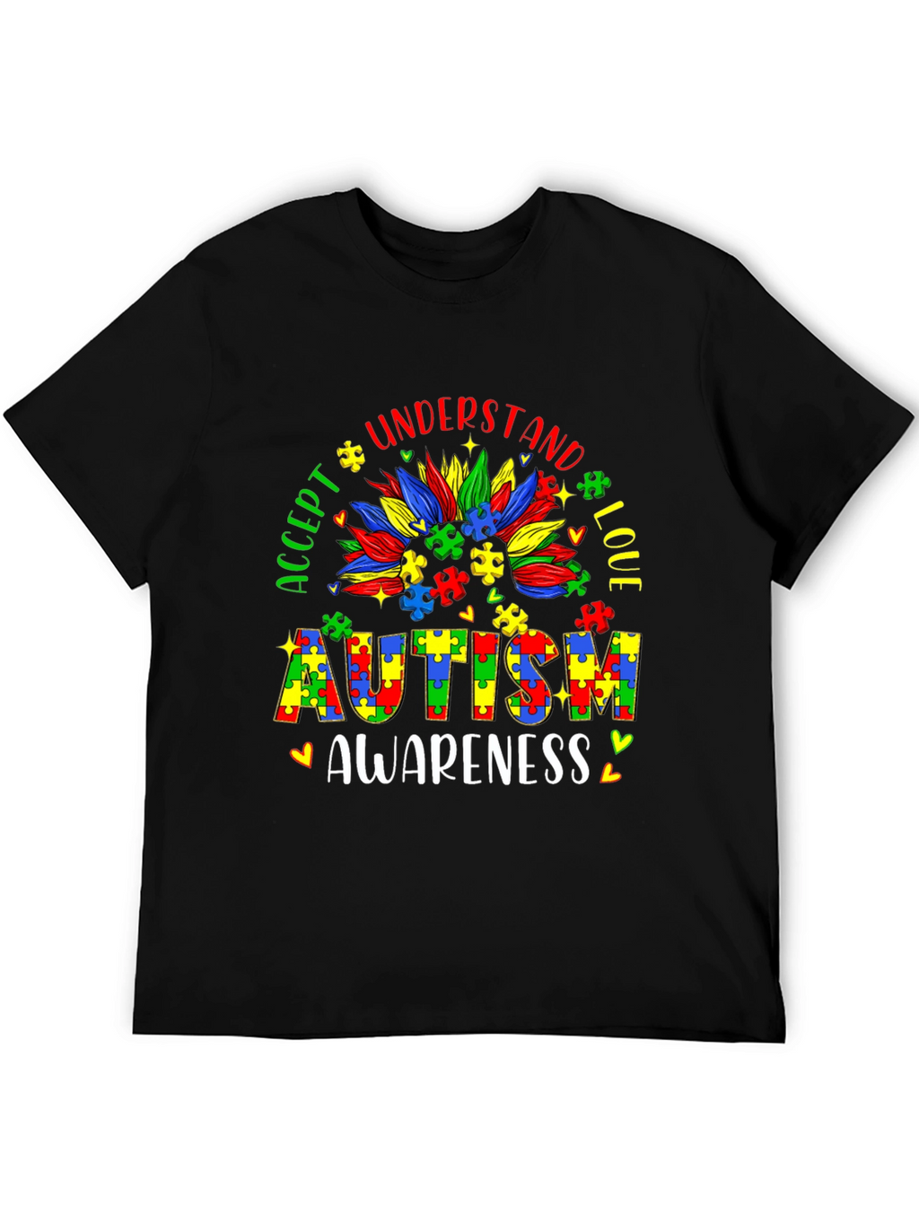 Autism Awareness Puzzle Piece Graphic Tee