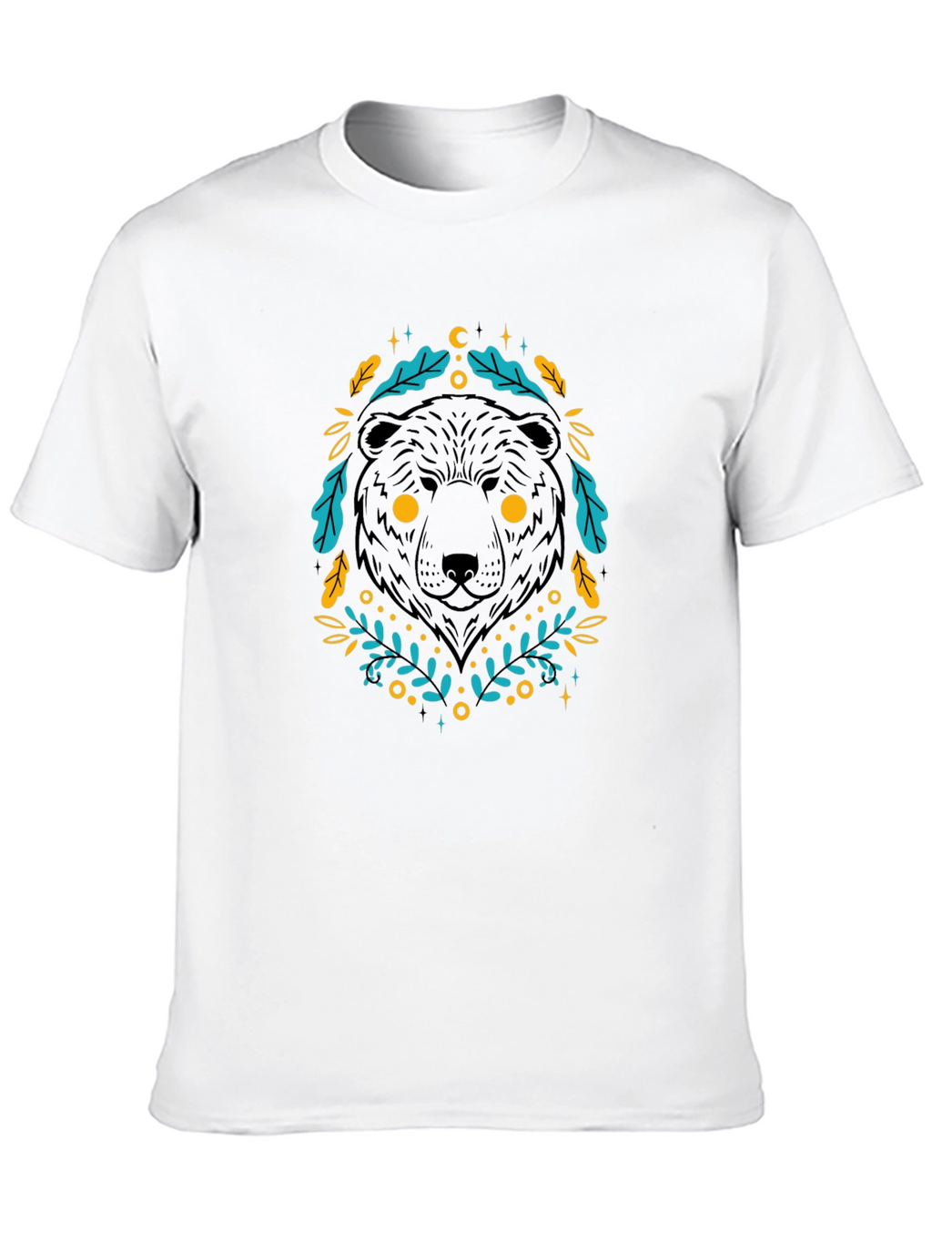 Mystic Bear Graphic Tee - Black Cotton