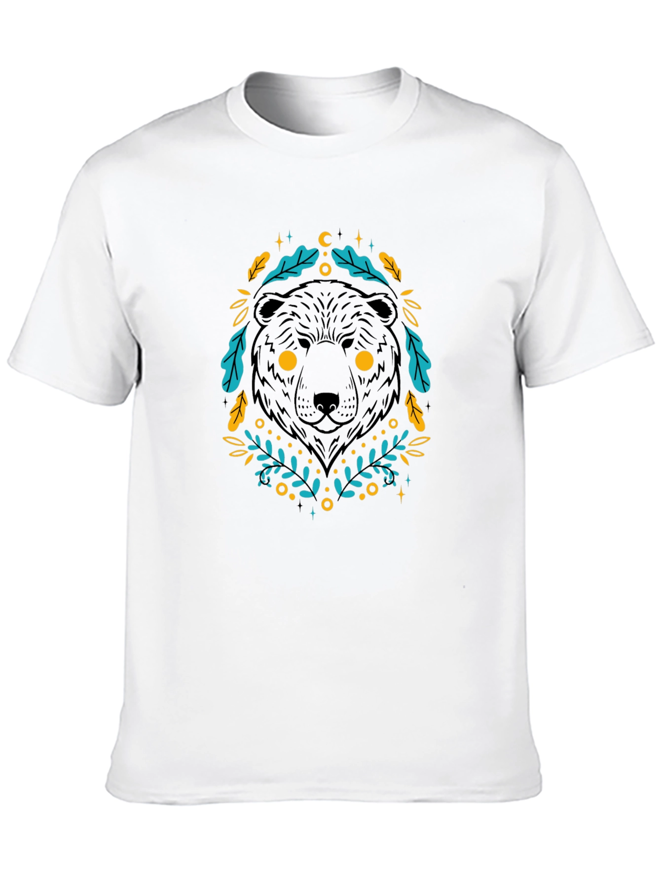 Mystic Bear Graphic Tee - Black Cotton
