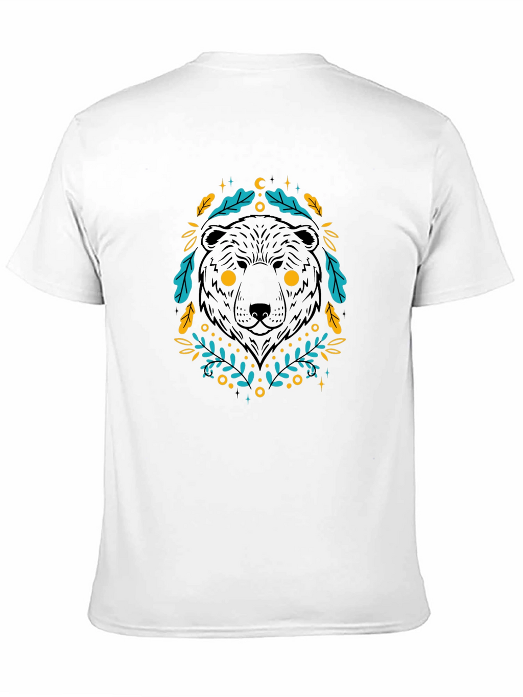 Mystic Bear Graphic Tee - Black Cotton