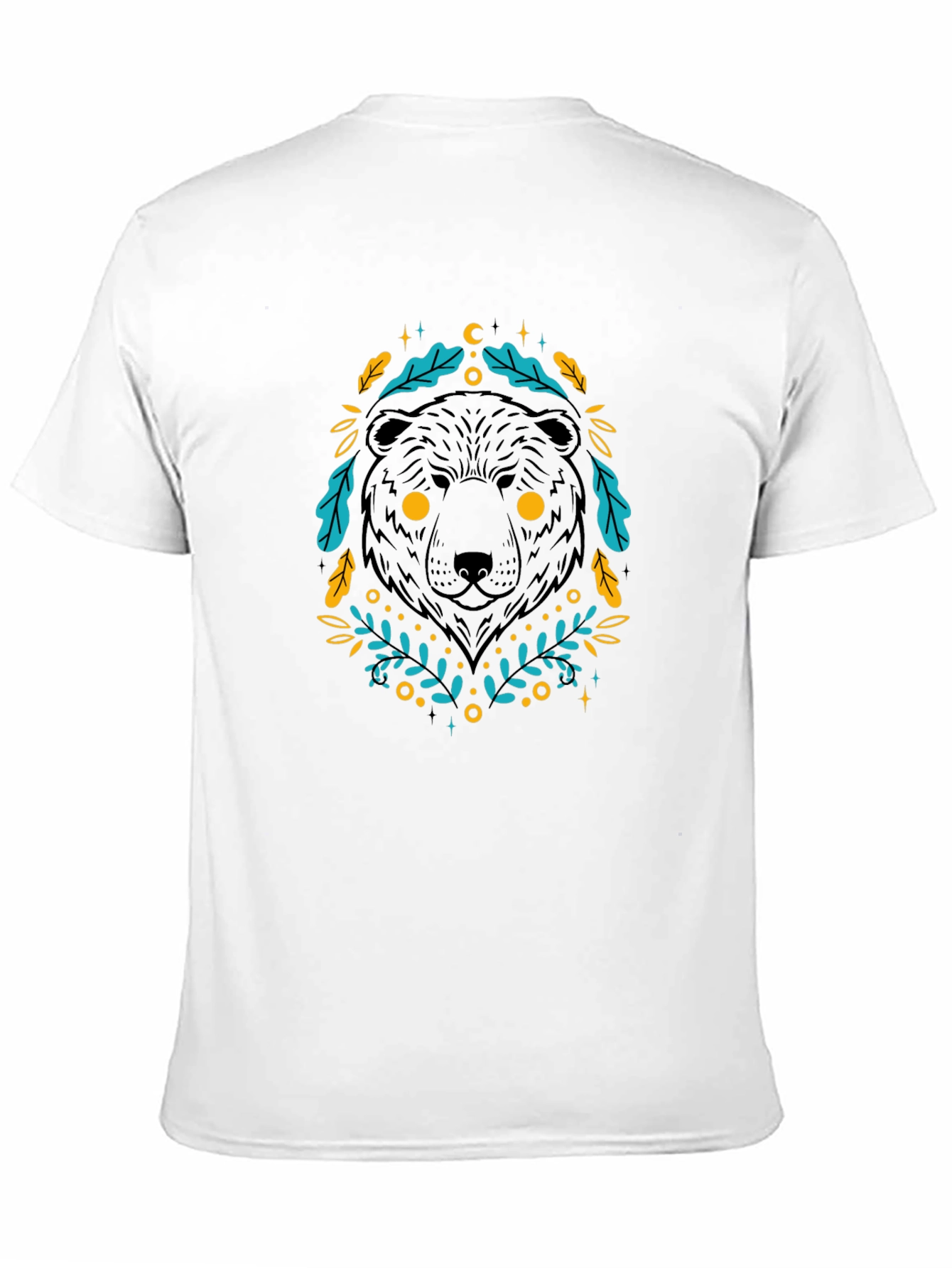 Mystic Bear Graphic Tee - Black Cotton