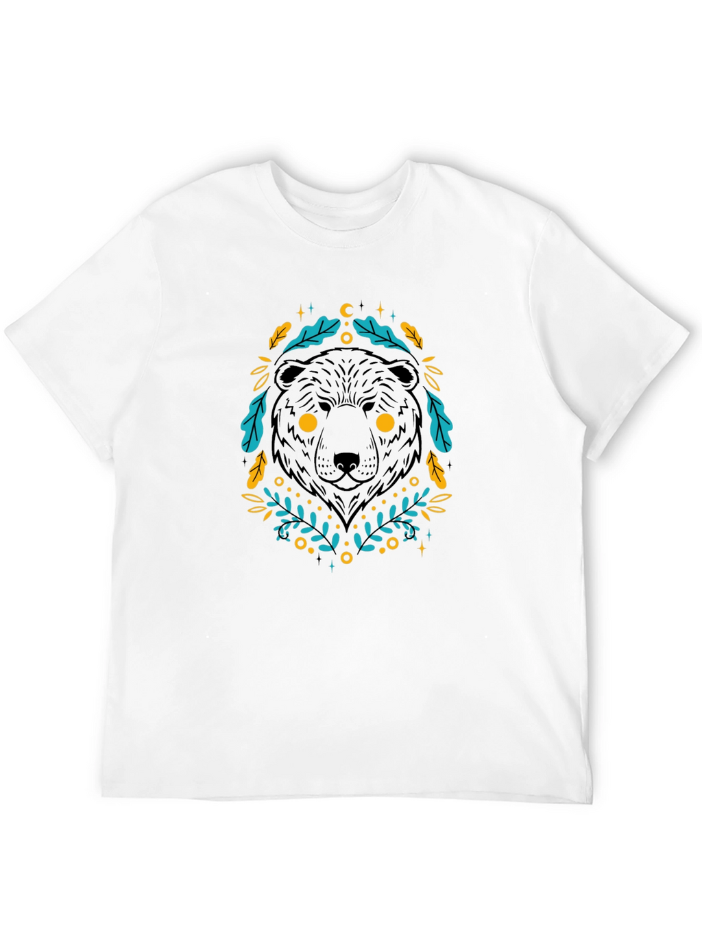 Mystic Bear Graphic Tee - Black Cotton