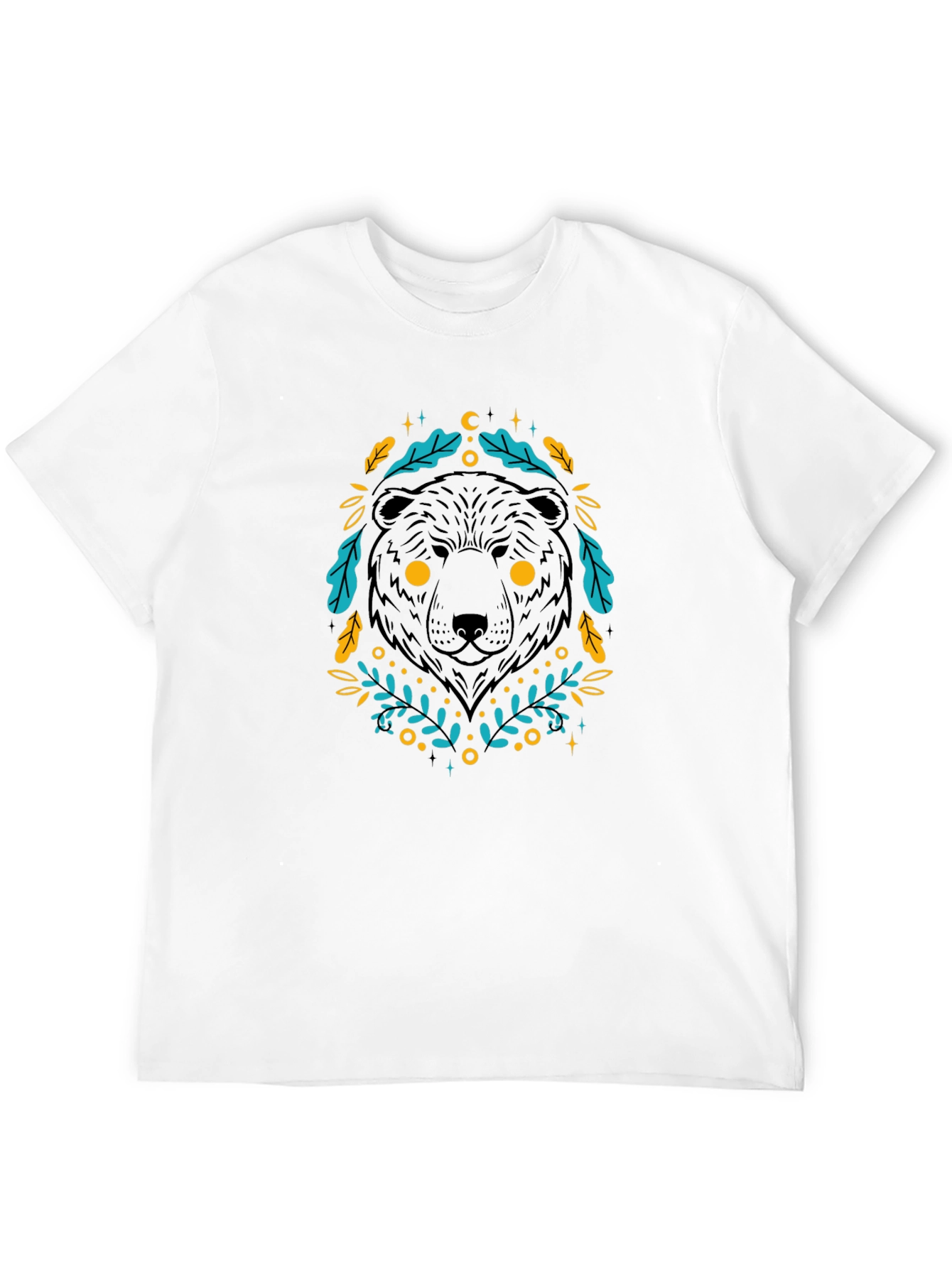 Mystic Bear Graphic Tee - Black Cotton