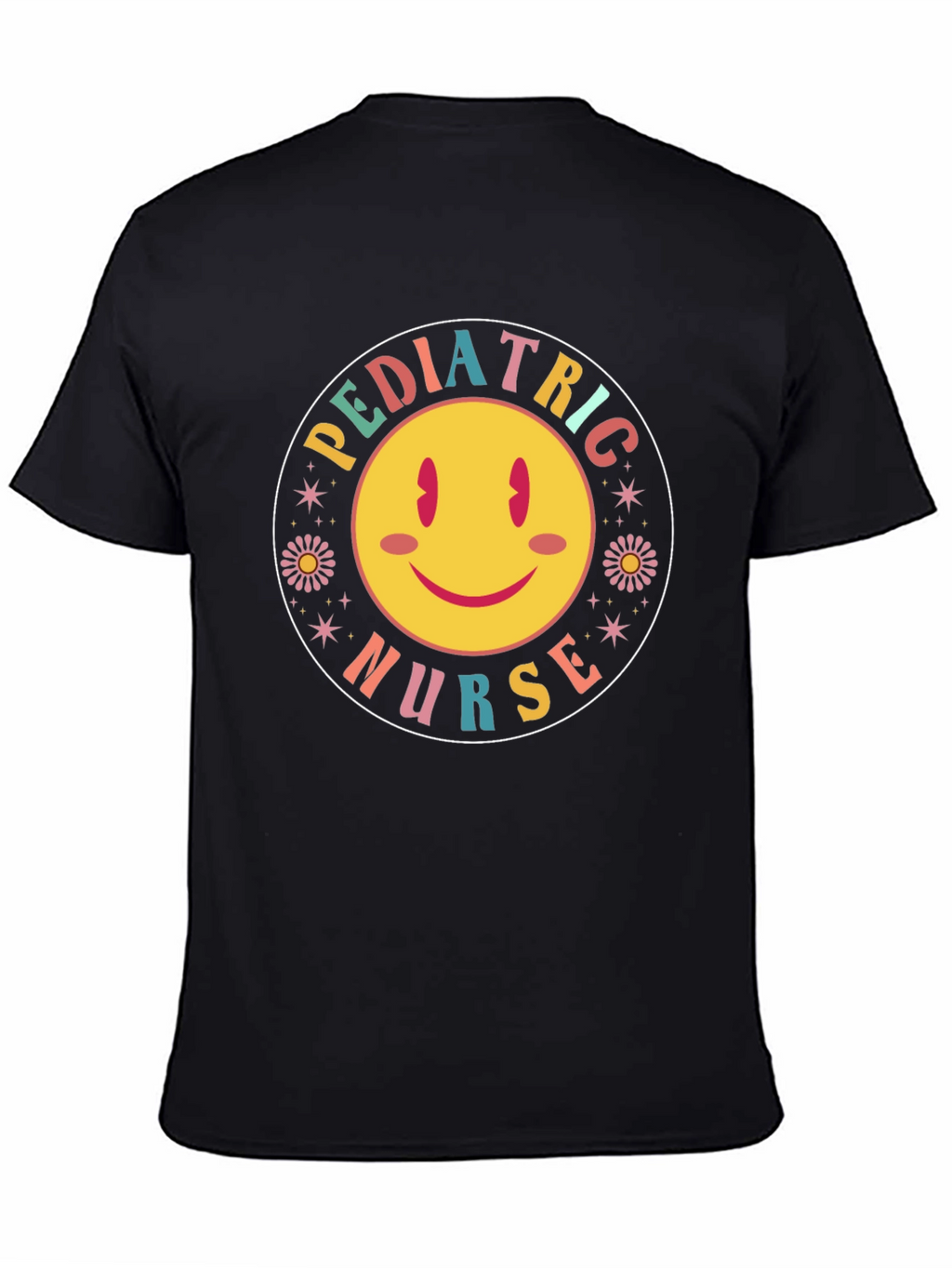 Pediatric Nurse Smiley Face Graphic Tee