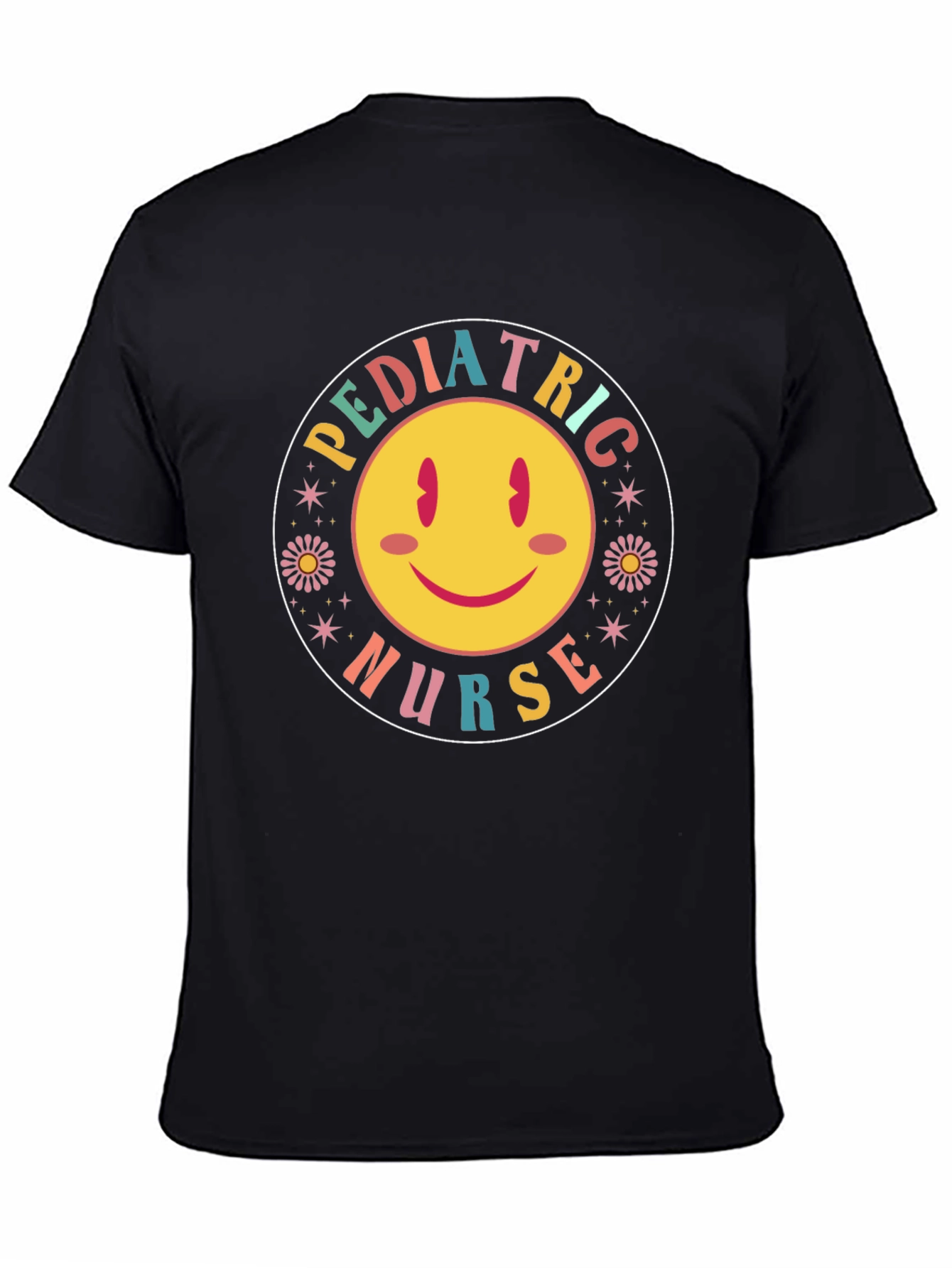 Pediatric Nurse Smiley Face Graphic Tee