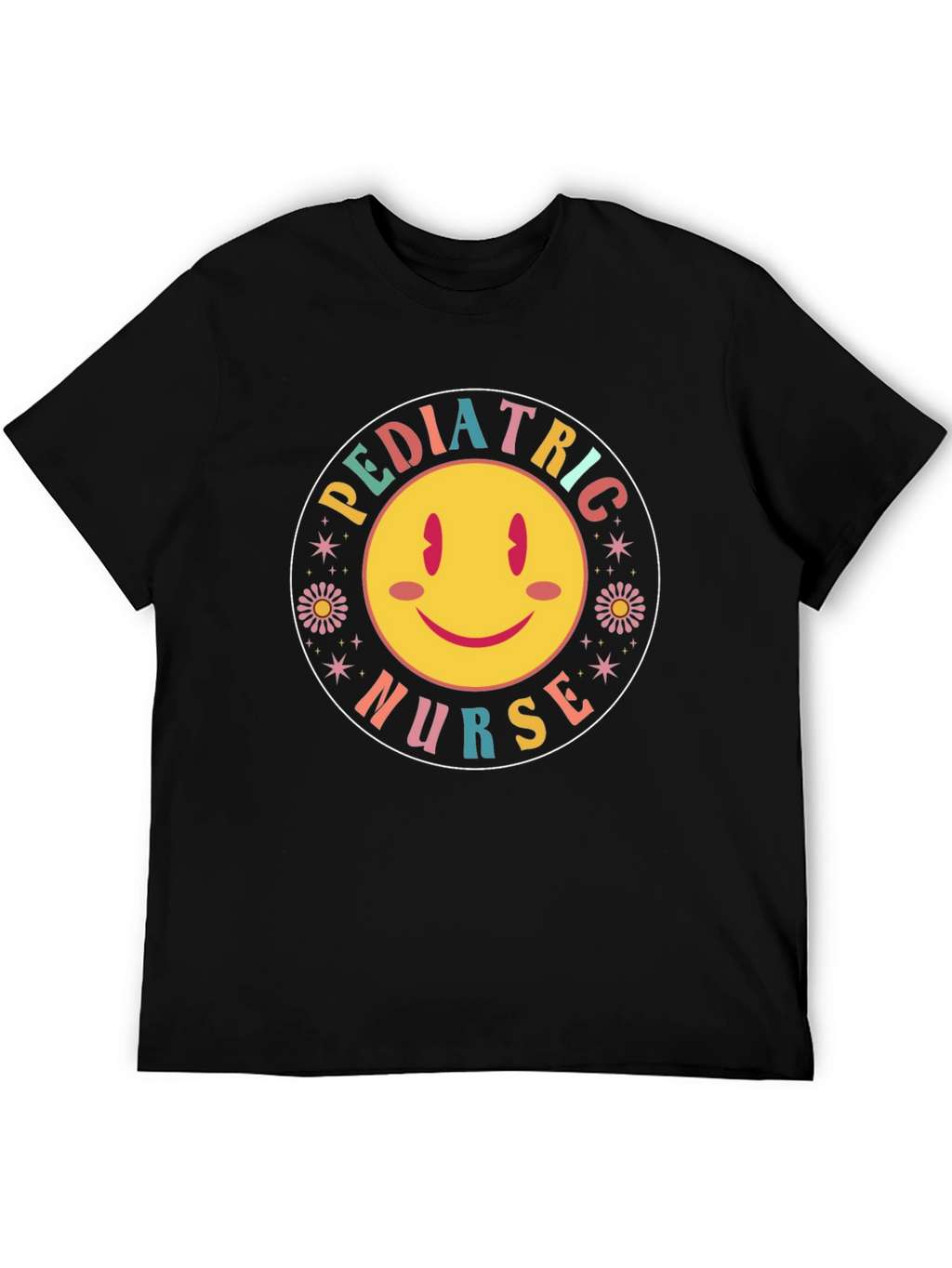 Pediatric Nurse Smiley Face Graphic Tee
