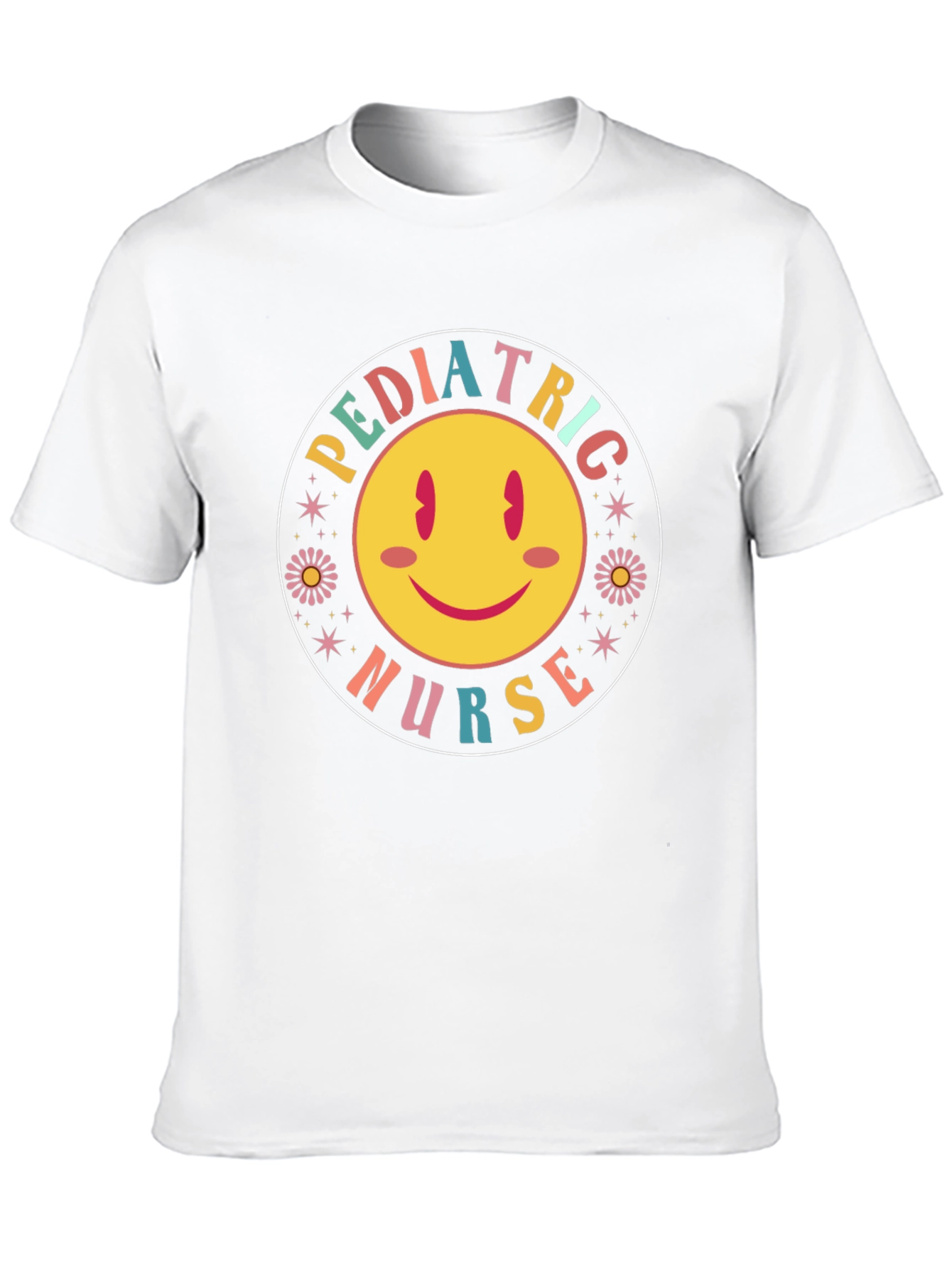 Pediatric Nurse Smiley Face Graphic Tee