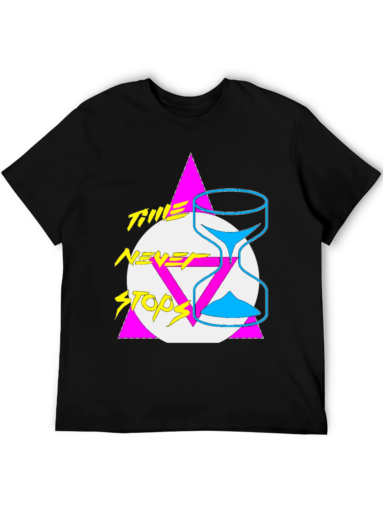 Time Never Stops Graphic Tee - Retro Style