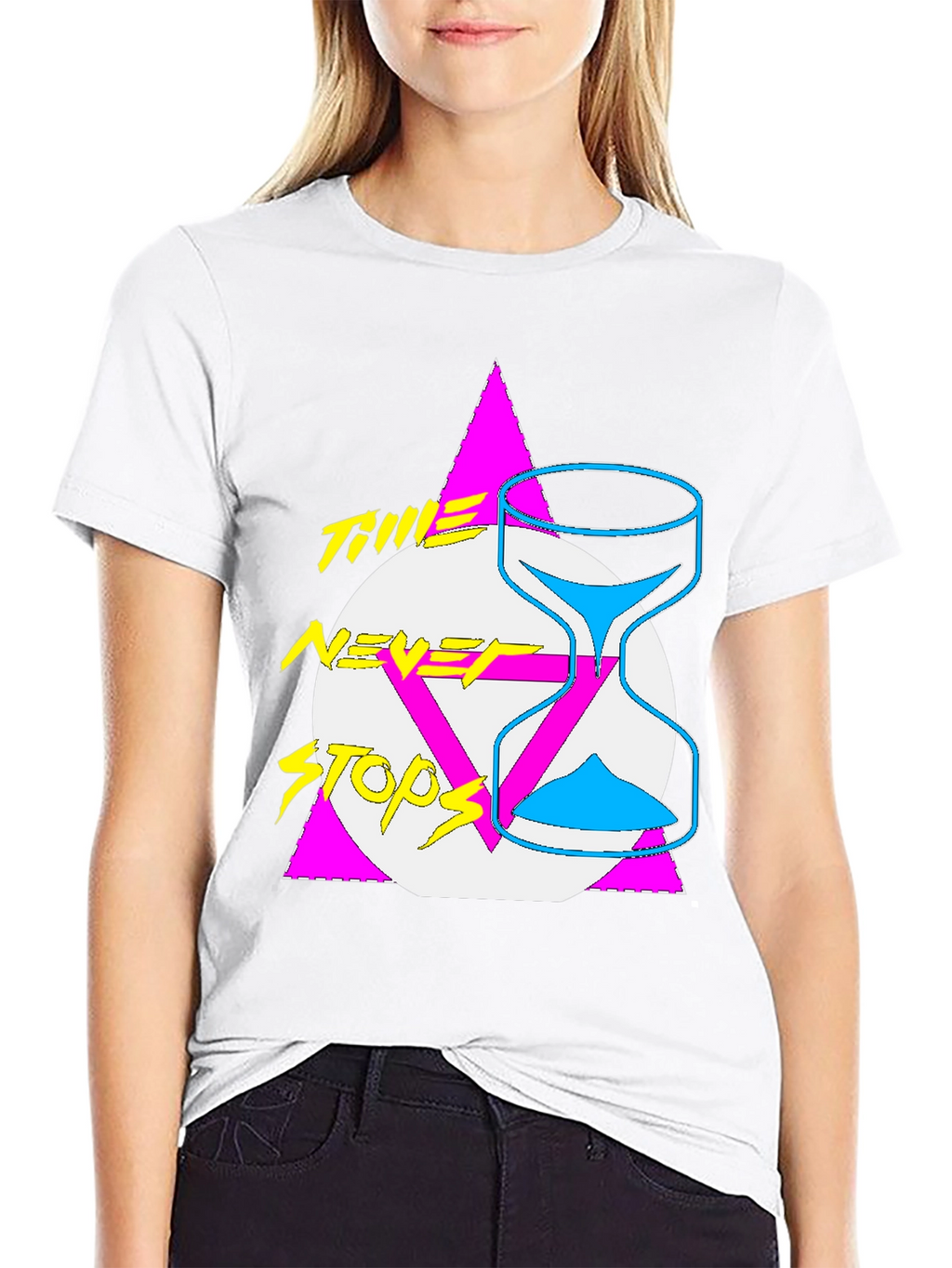 Time Never Stops Graphic Tee - Retro Style
