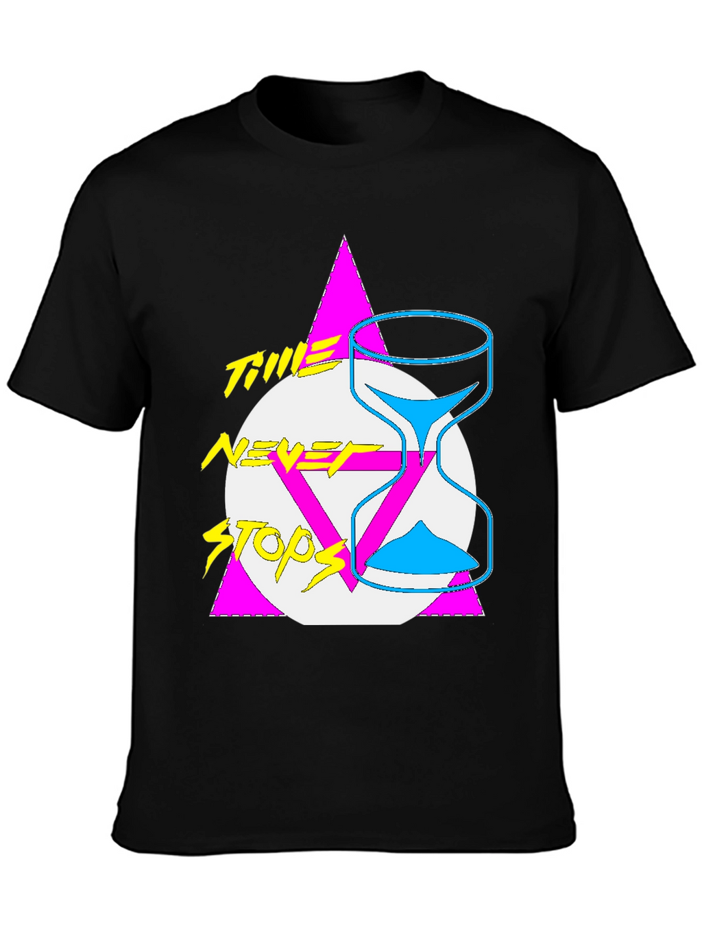 Time Never Stops Graphic Tee - Retro Style
