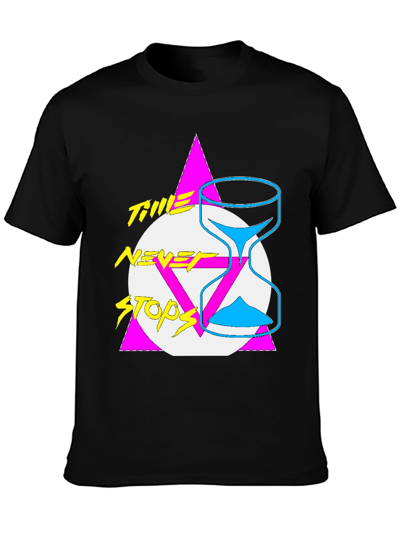 Time Never Stops Graphic Tee - Retro Style