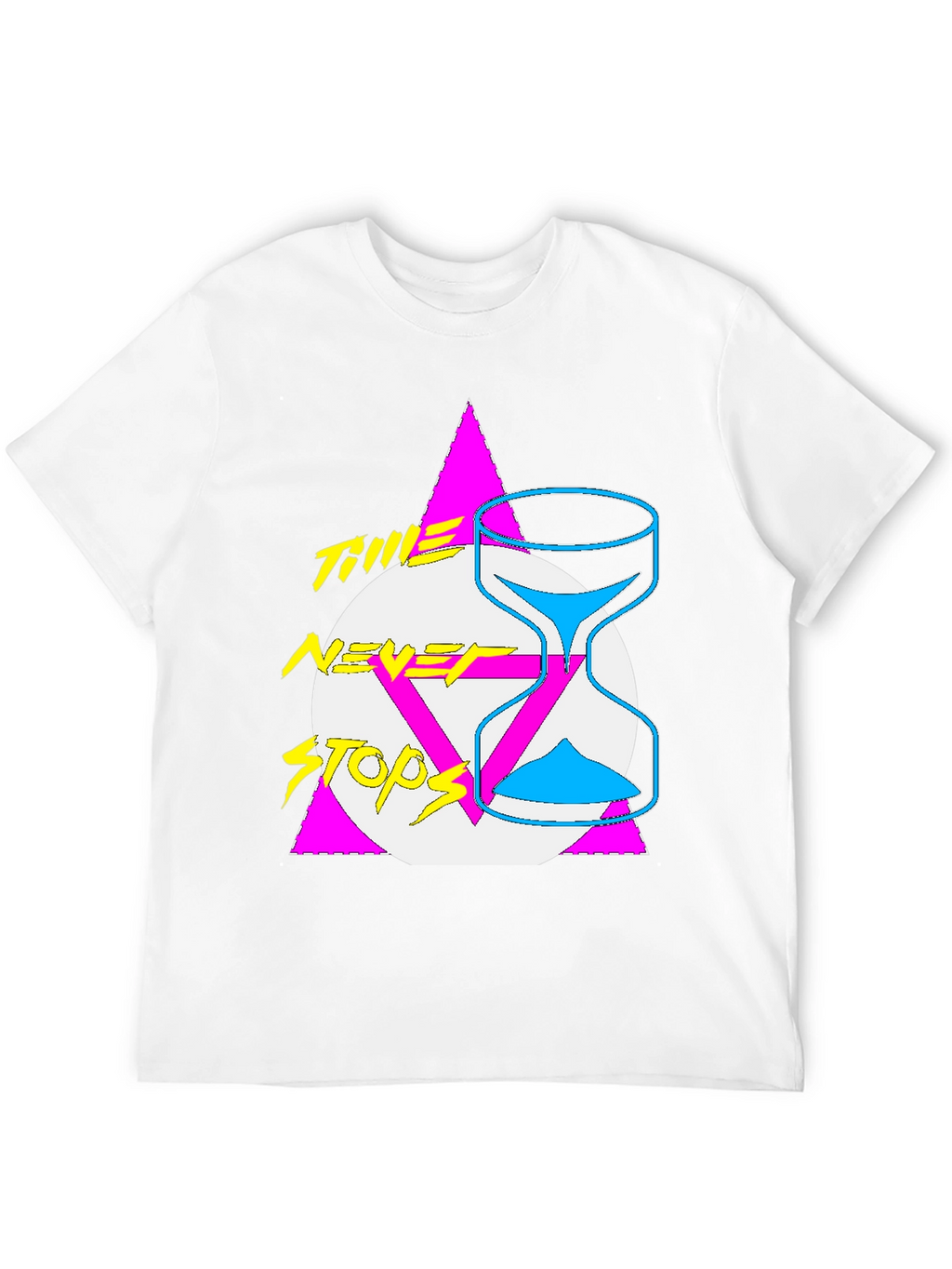 Time Never Stops Graphic Tee - Retro Style