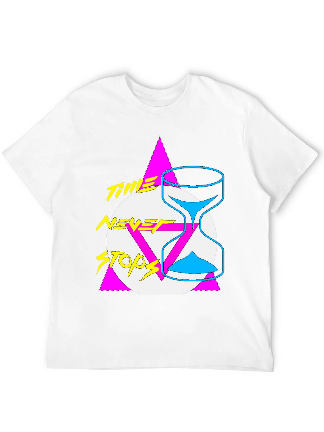 Time Never Stops Graphic Tee - Retro Style