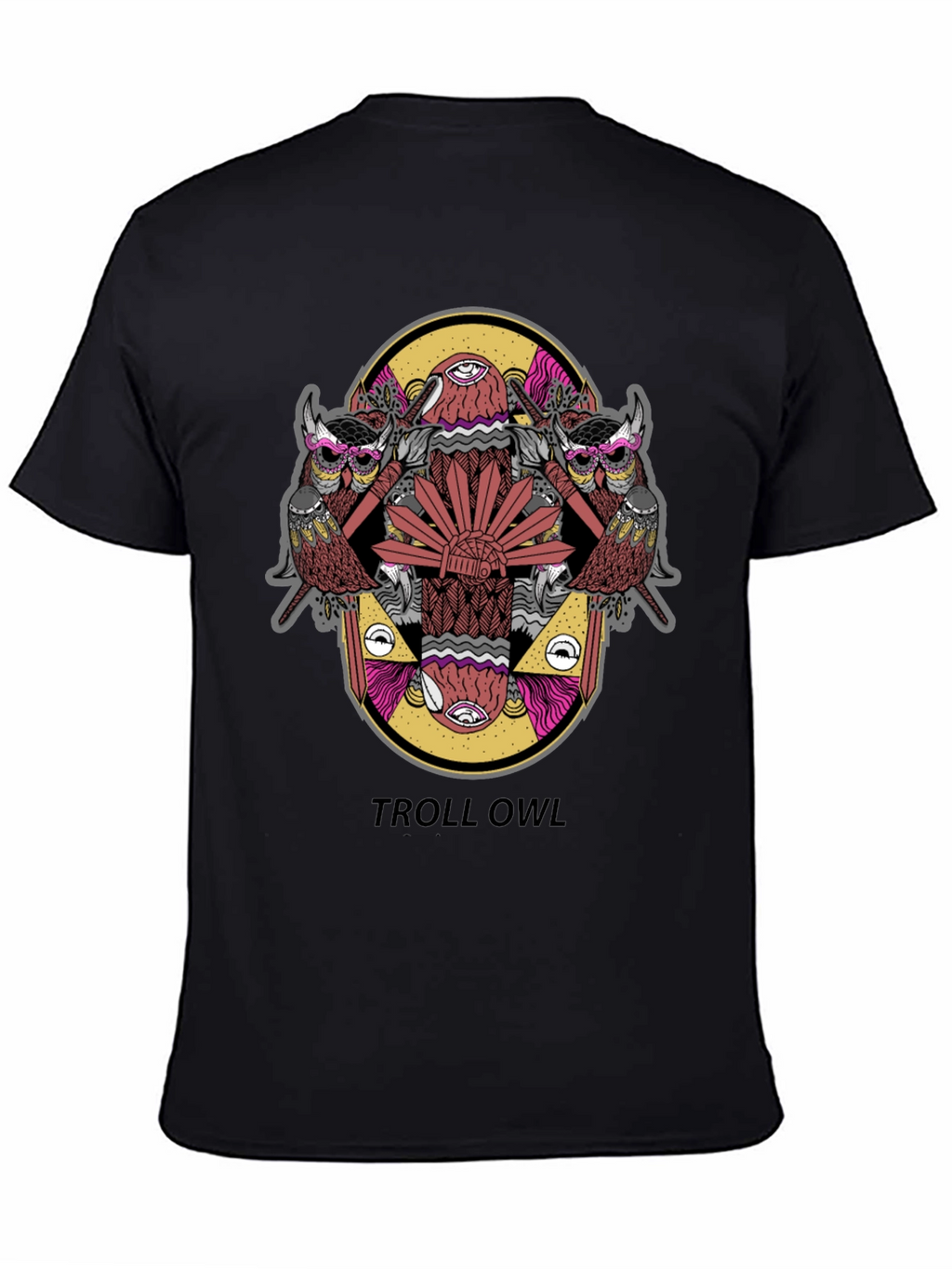 Troll Owl Graphic Tee - Unique Design!
