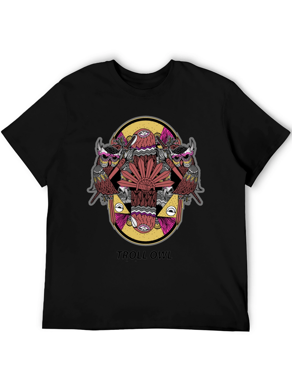 Troll Owl Graphic Tee - Unique Design!
