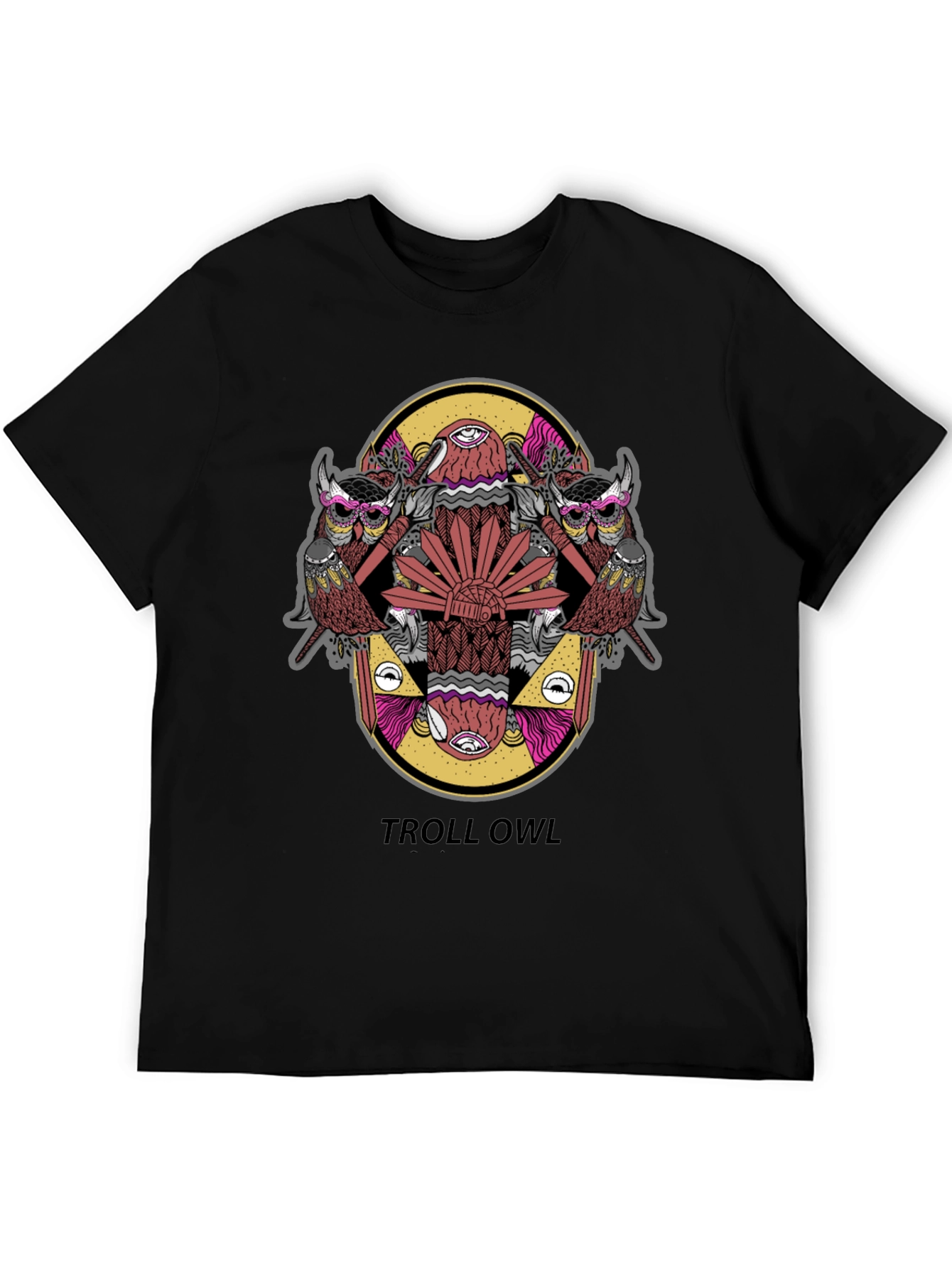 Troll Owl Graphic Tee - Unique Design!
