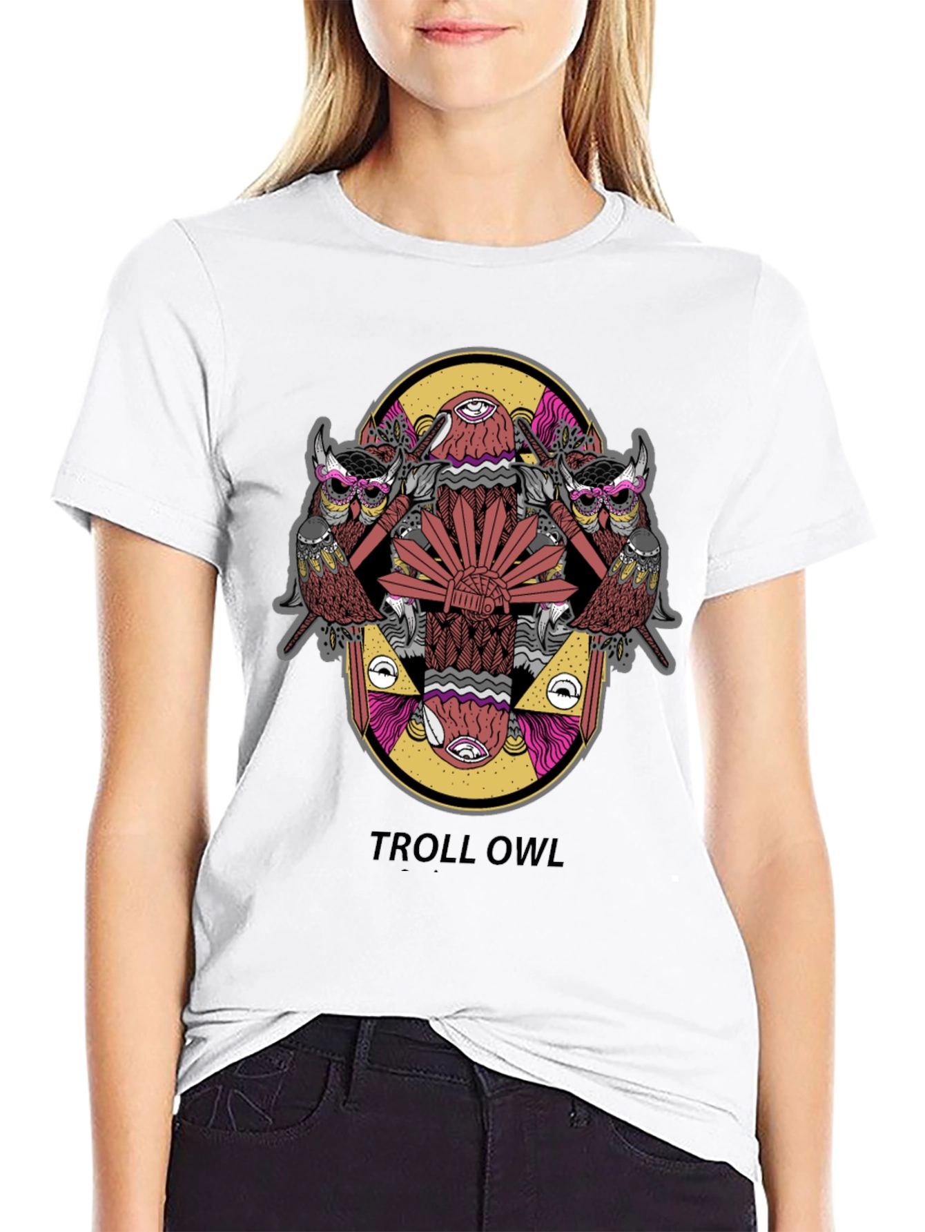Troll Owl Graphic Tee - Unique Design!
