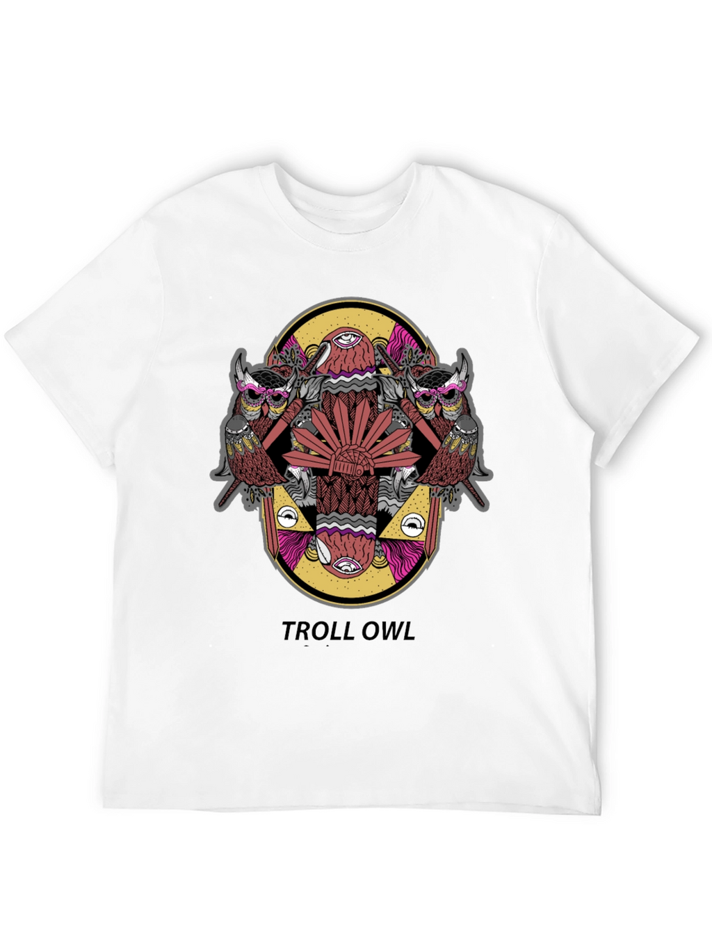 Troll Owl Graphic Tee - Unique Design!