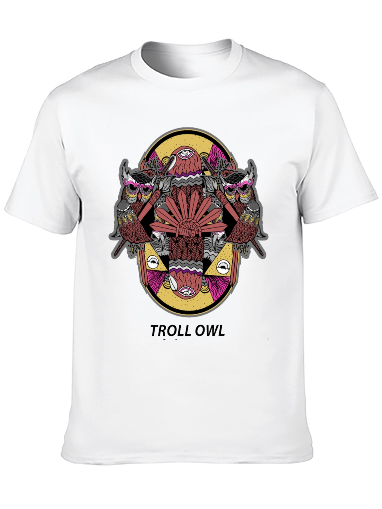 Troll Owl Graphic Tee - Unique Design!