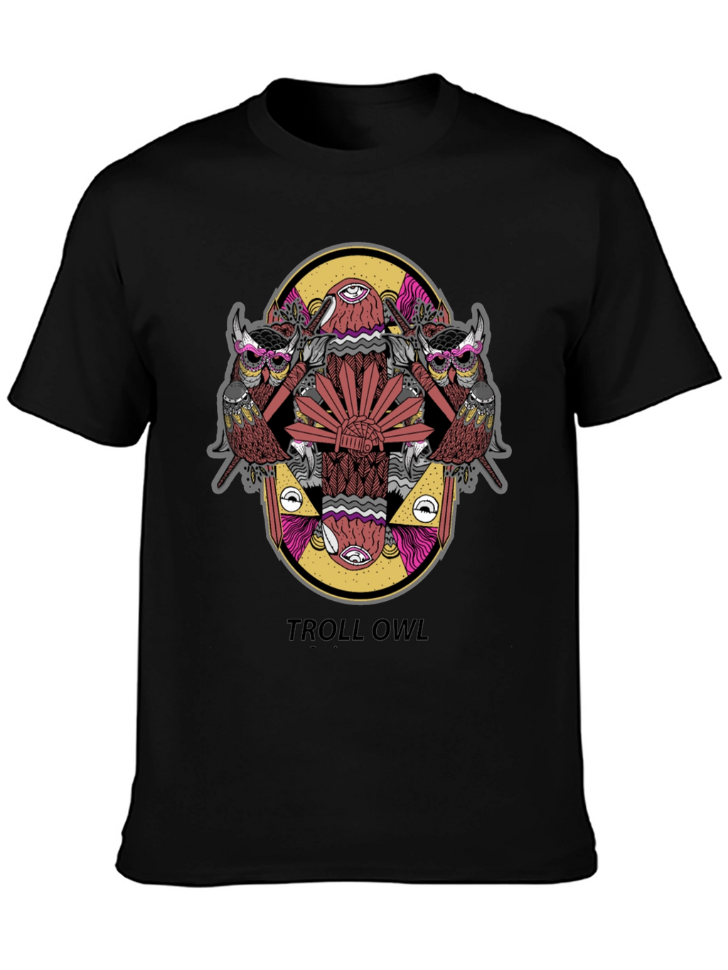 Troll Owl Graphic Tee - Unique Design!