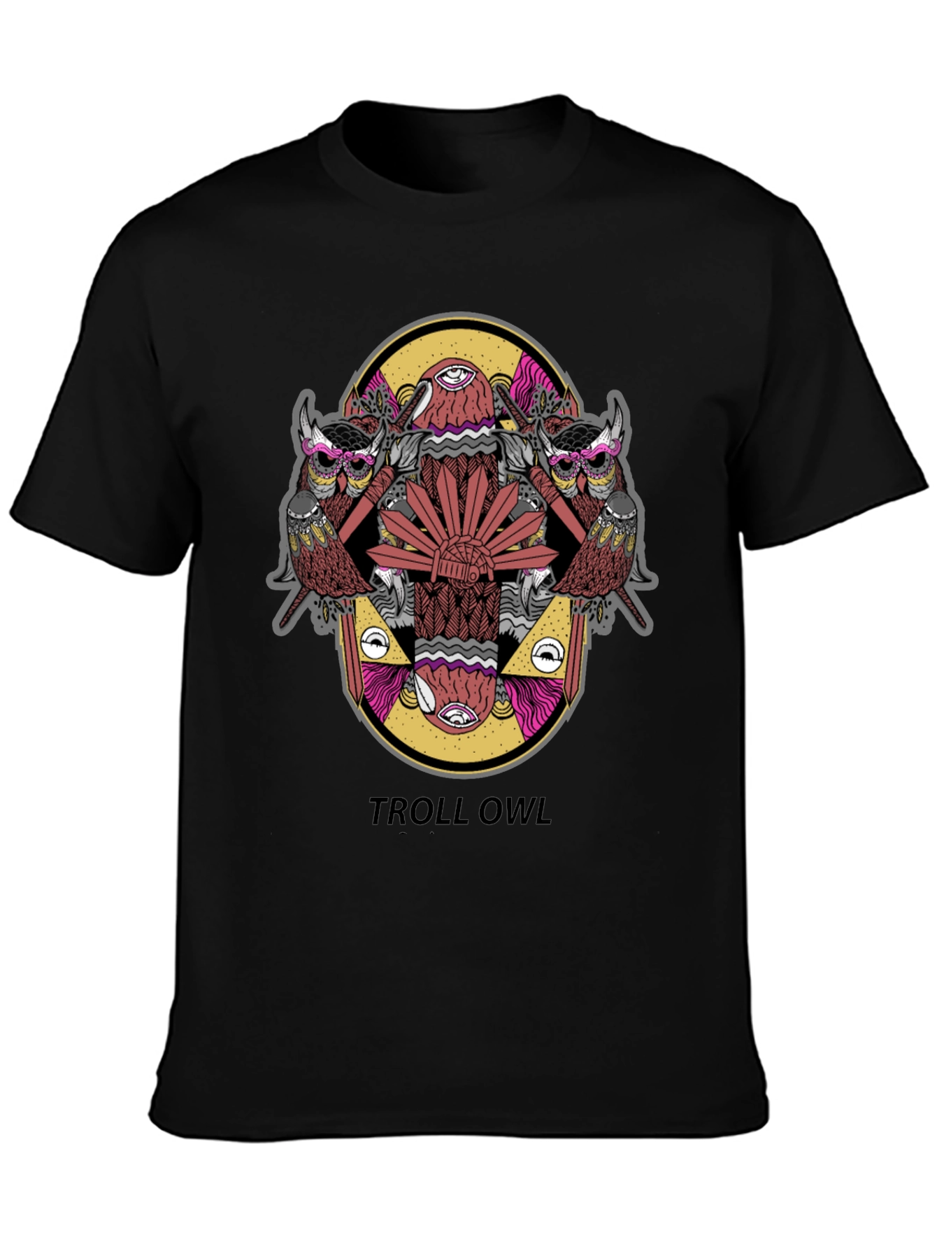 Troll Owl Graphic Tee - Unique Design!