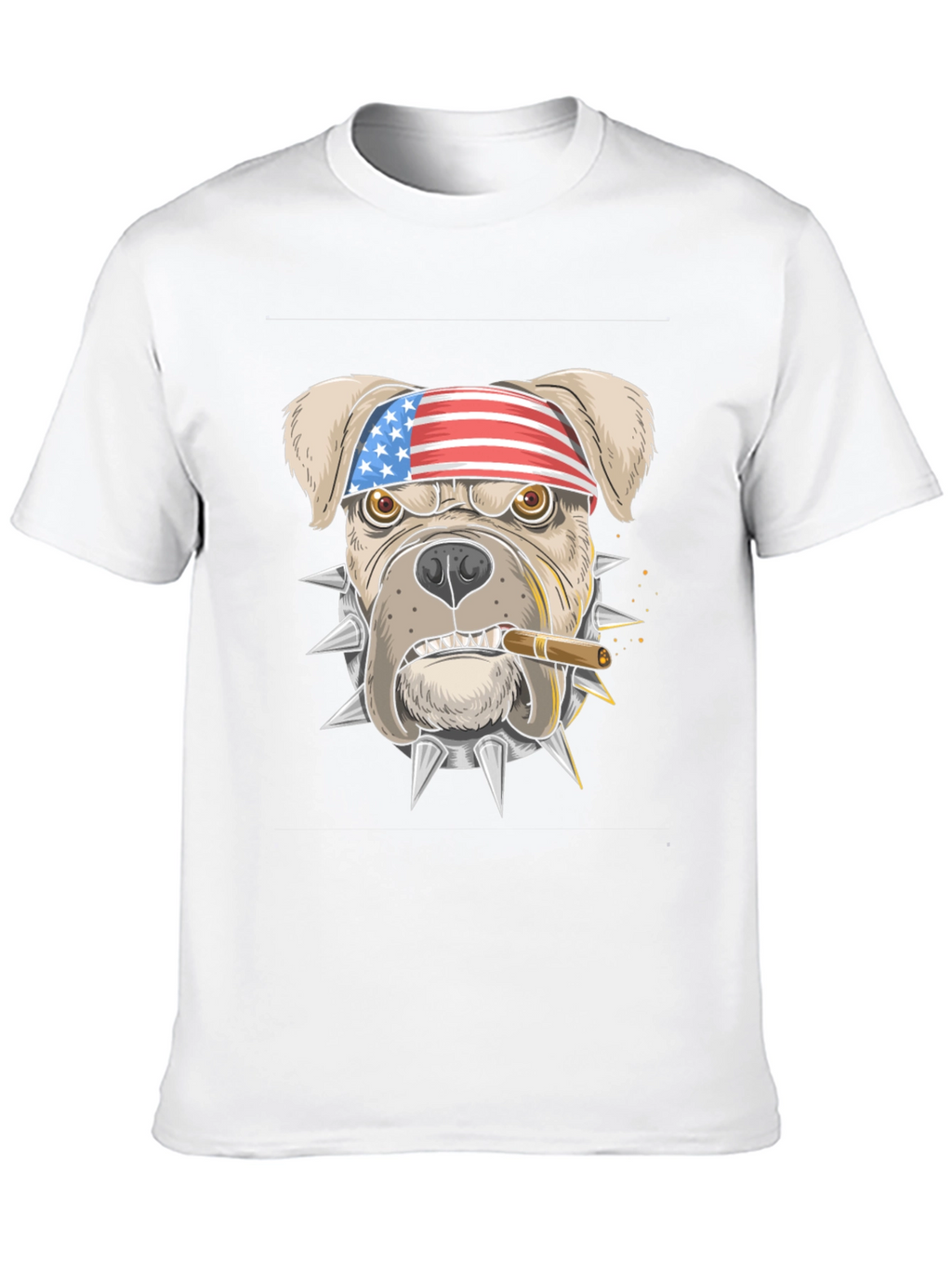 Patriotic Bulldog Graphic T-Shirt - American Pride