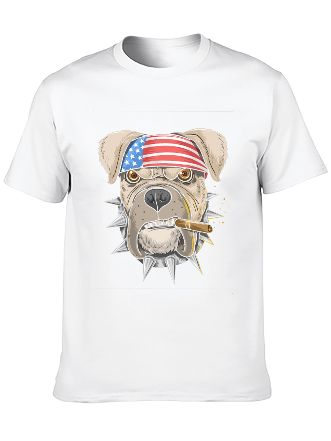Patriotic Bulldog Graphic T-Shirt - American Pride