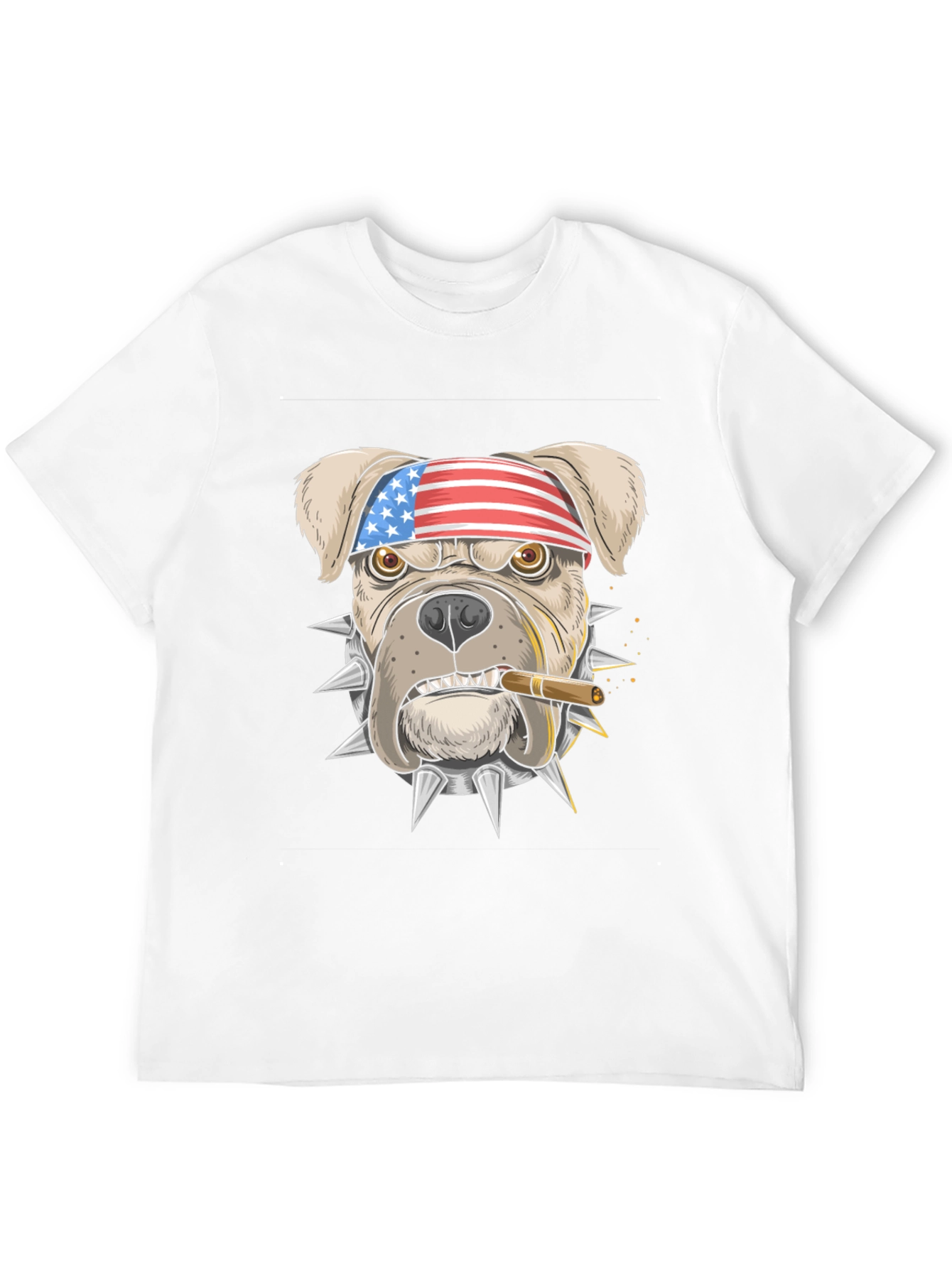 Patriotic Bulldog Graphic T-Shirt - American Pride