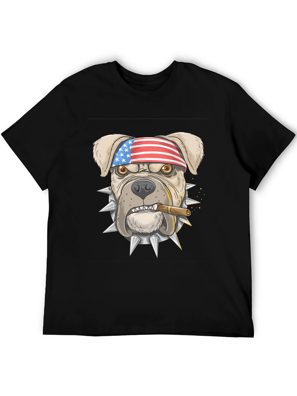 Patriotic Bulldog Graphic T-Shirt - American Pride