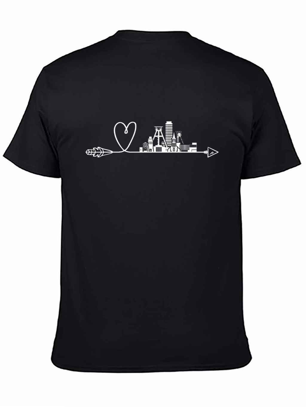 Coal Mine Heart Arrow T-Shirt - Black