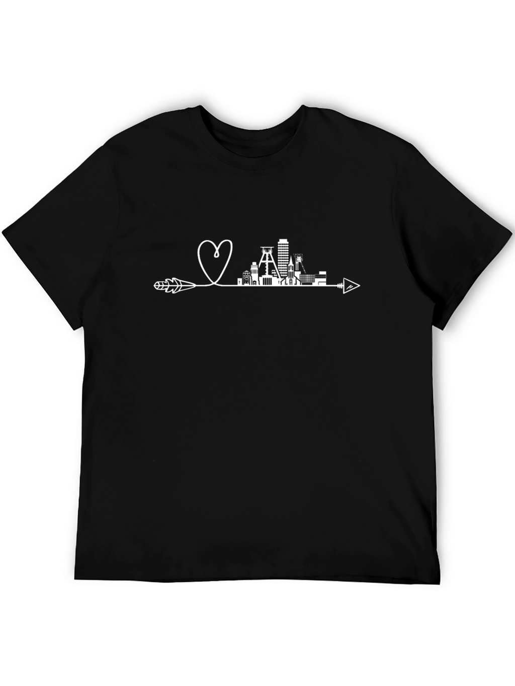 Coal Mine Heart Arrow T-Shirt - Black
