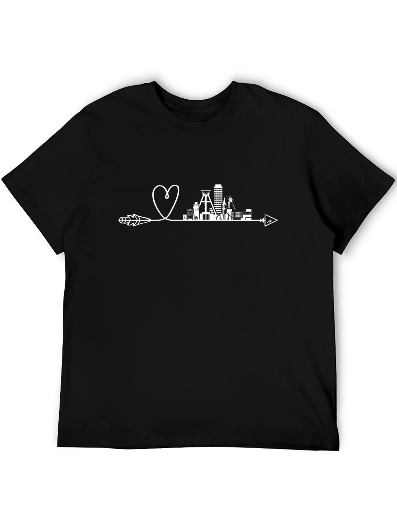 Coal Mine Heart Arrow T-Shirt - Black