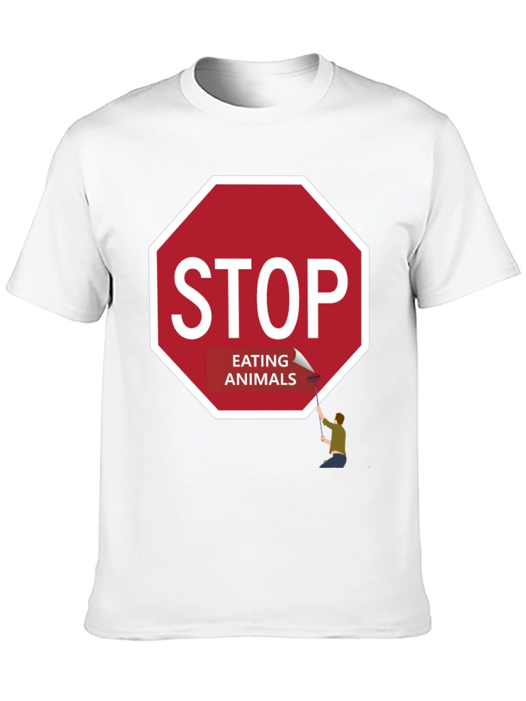 Stop Eating Animals Graphic Tee - Vegan T-Shirt