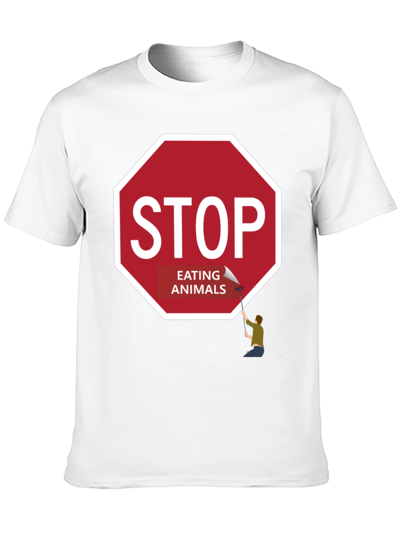 Stop Eating Animals Graphic Tee - Vegan T-Shirt