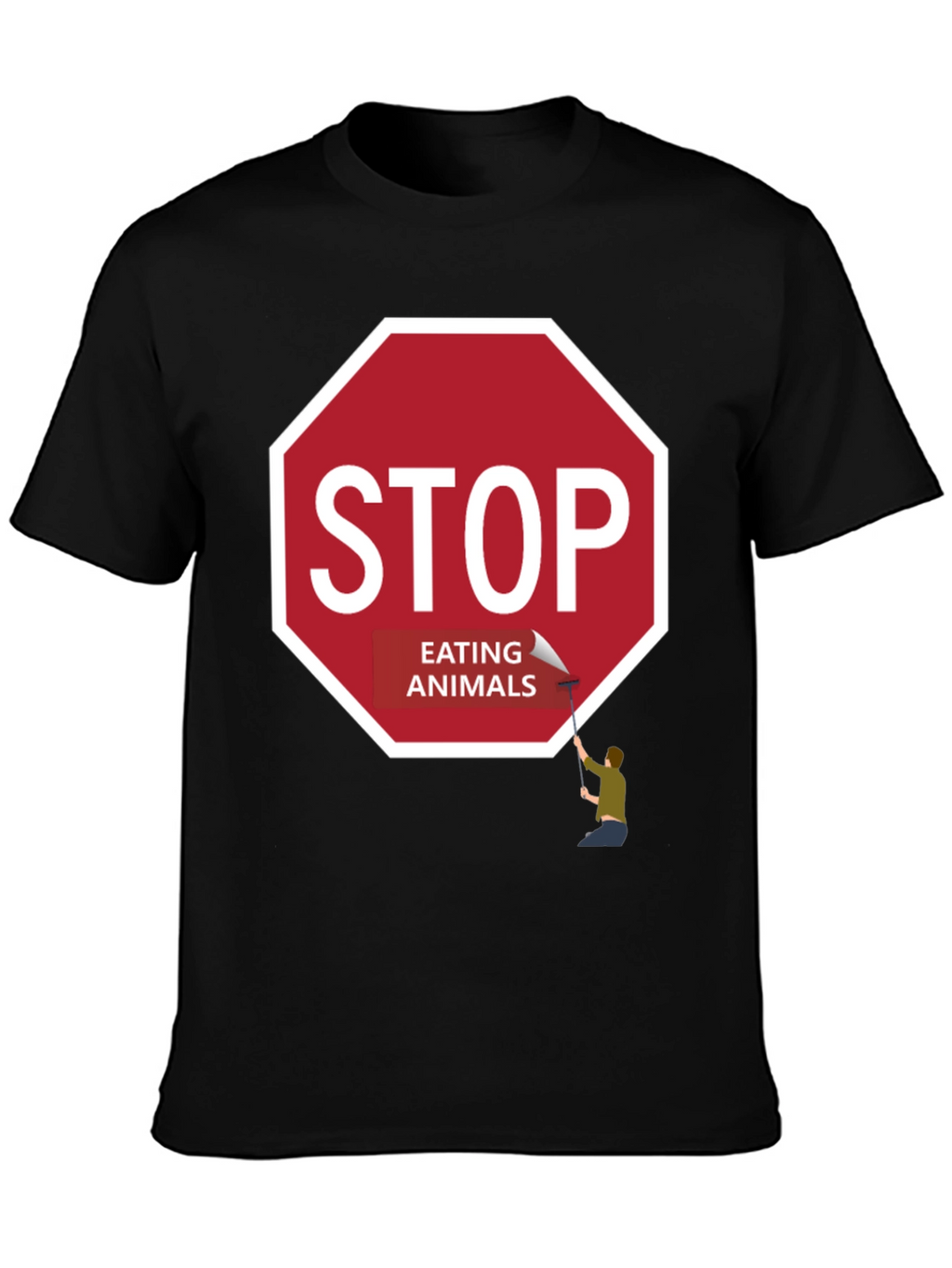 Stop Eating Animals Graphic Tee - Vegan T-Shirt