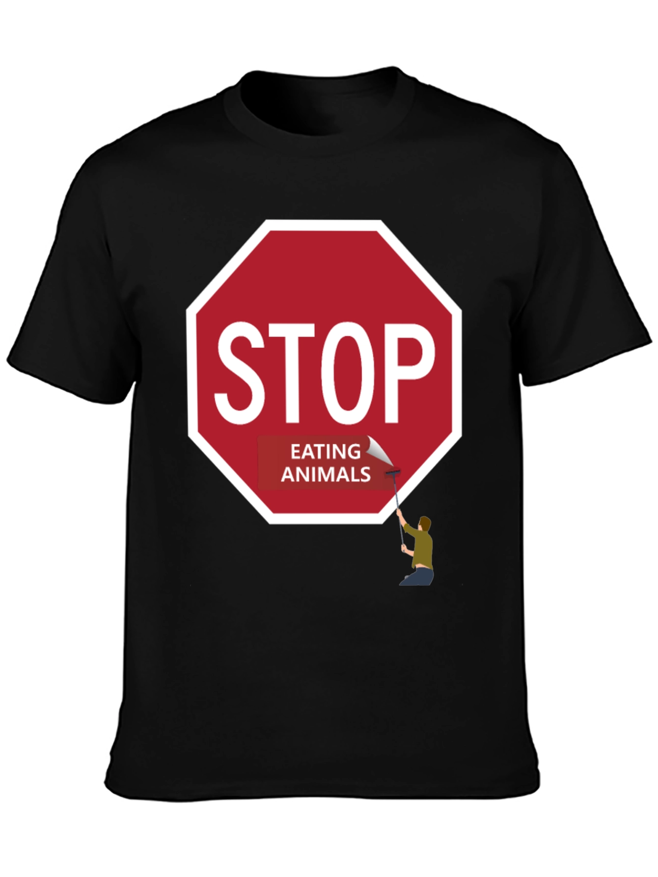 Stop Eating Animals Graphic Tee - Vegan T-Shirt