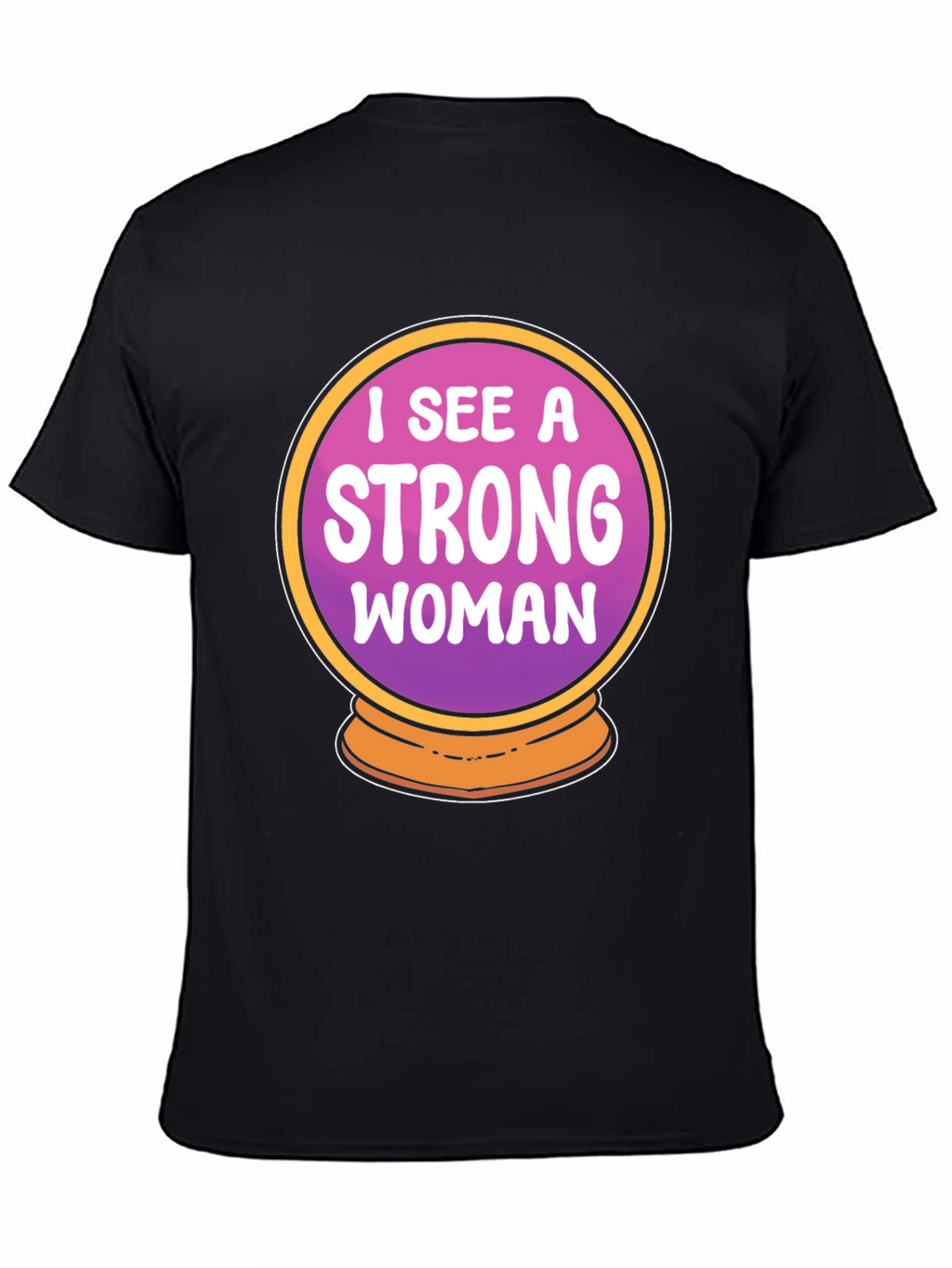 Strong Woman Crystal Ball Graphic Tee - Black