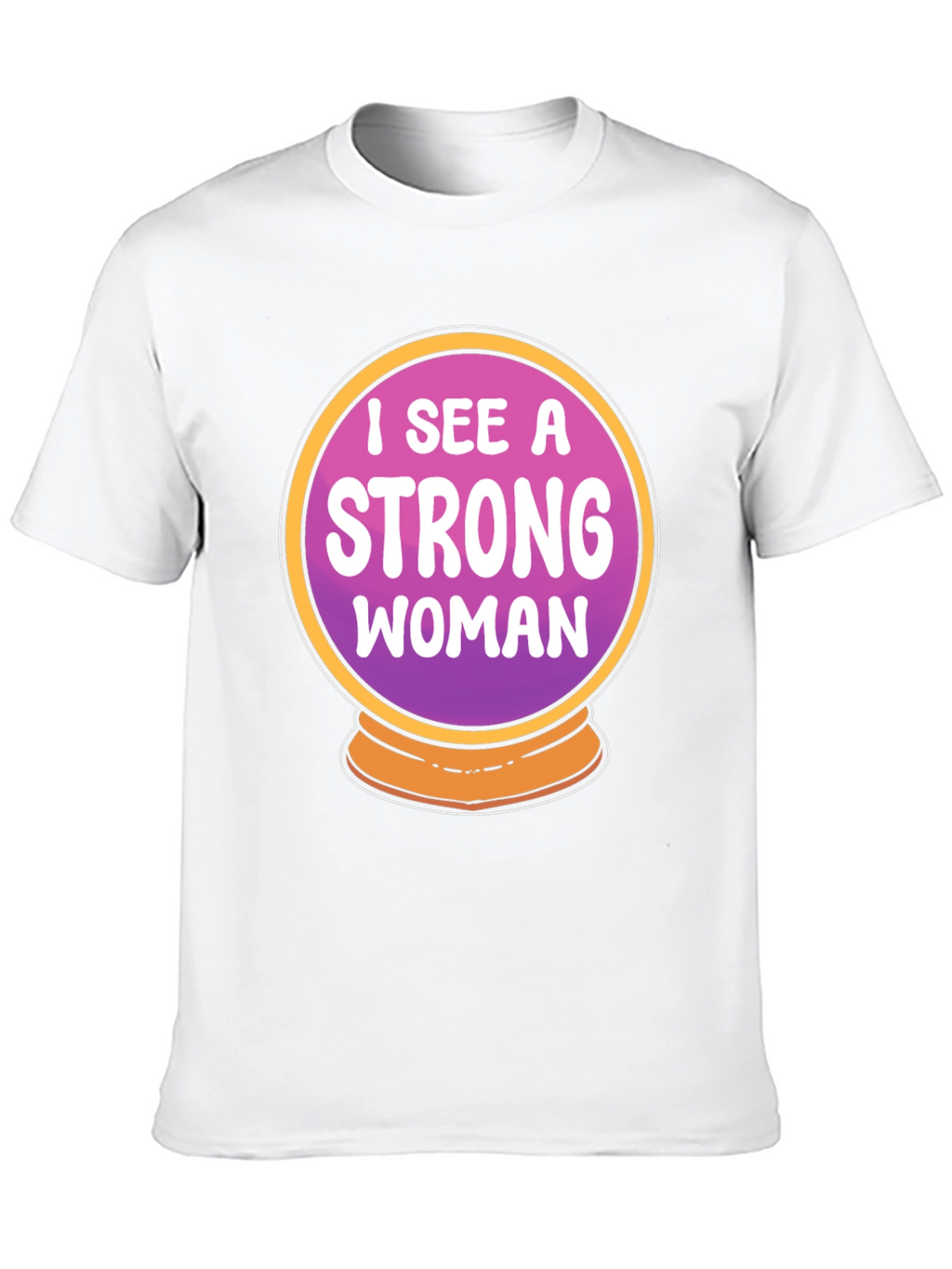 Strong Woman Crystal Ball Graphic Tee - Black