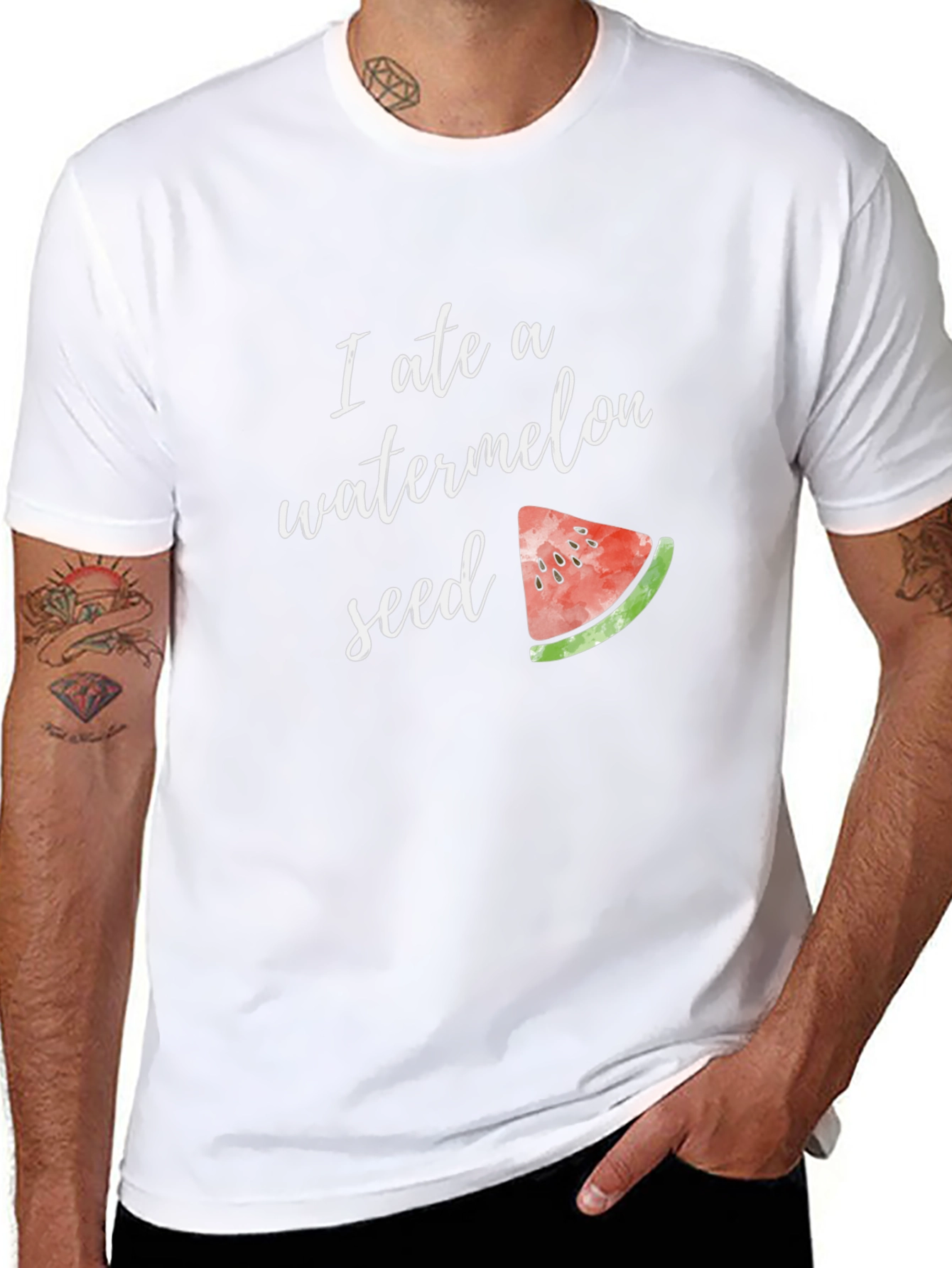 Funny Watermelon Seed T-Shirt - Unisex Cotton Tee