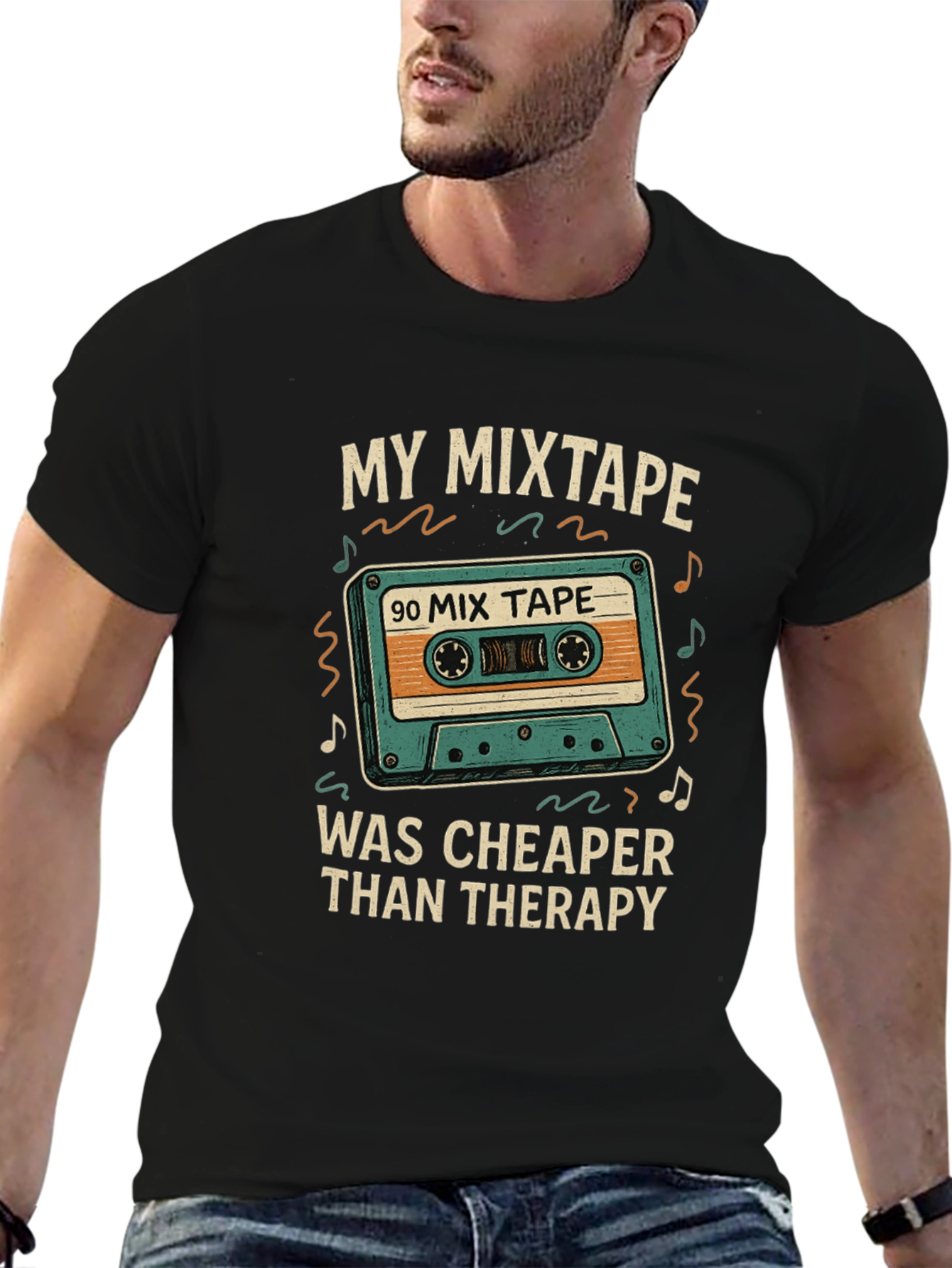 My Mixtape Cheaper Than Therapy Black T-Shirt