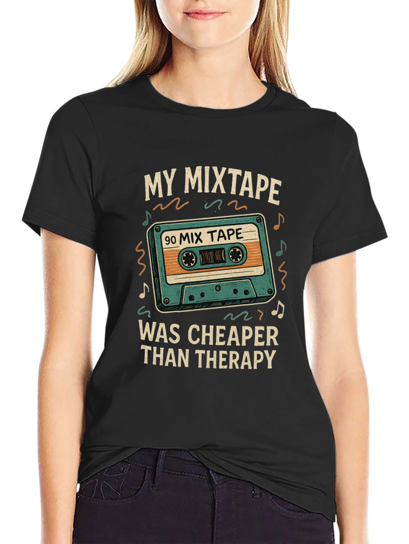 My Mixtape Cheaper Than Therapy Black T-Shirt