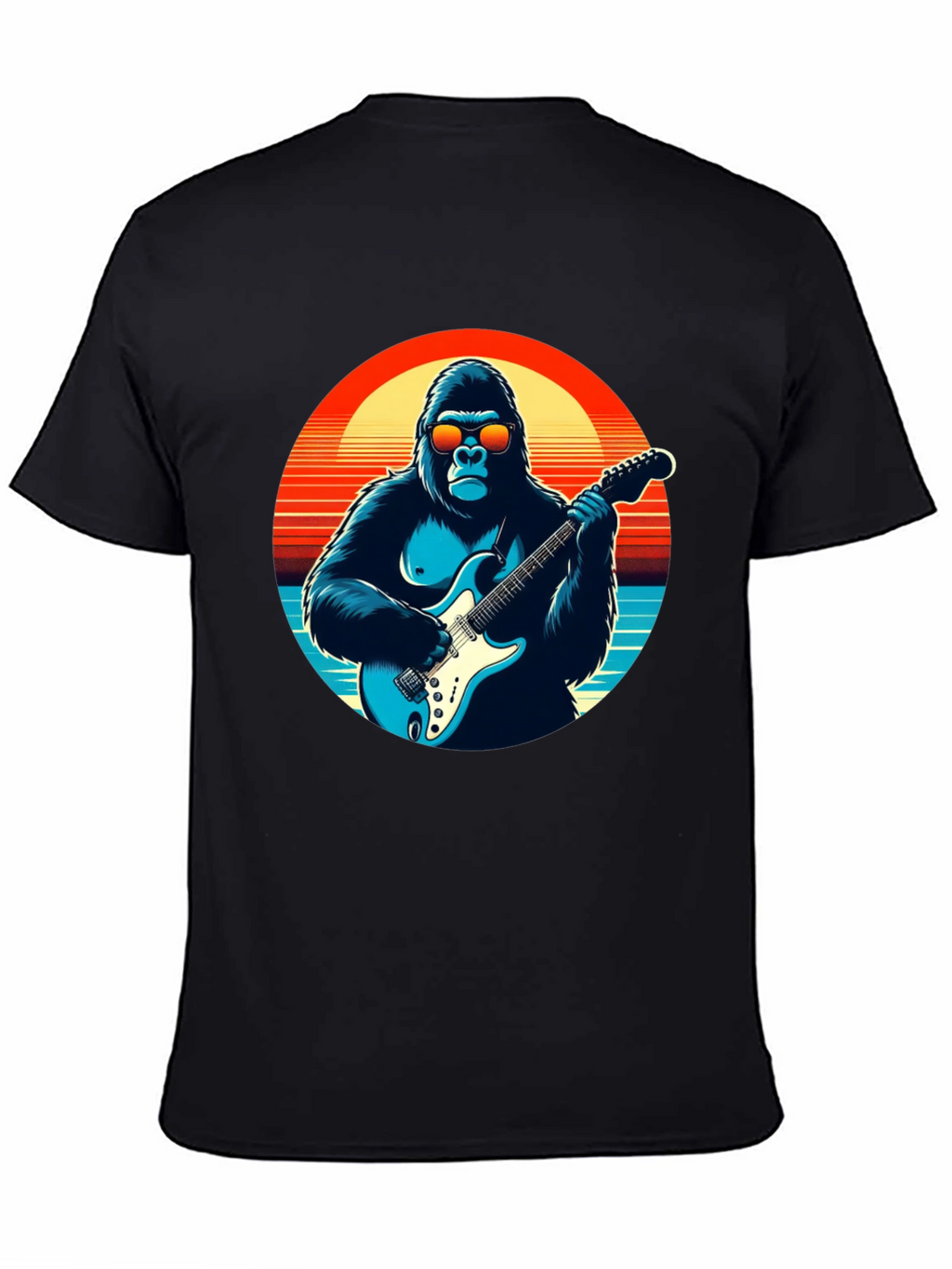 Cool Gorilla Guitarist Graphic Tee