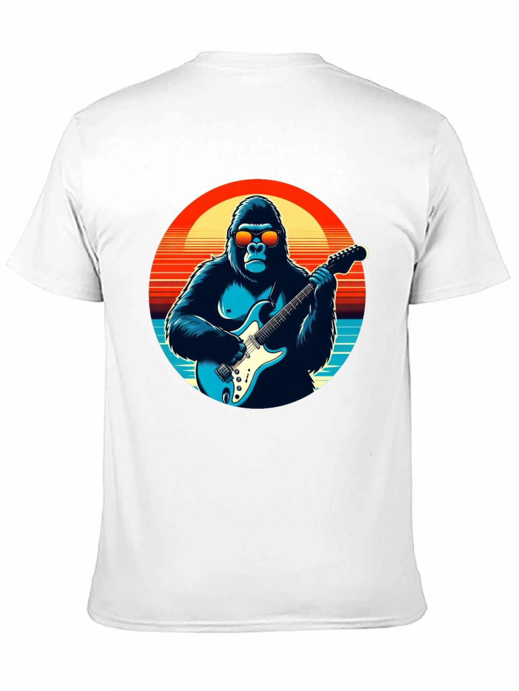Cool Gorilla Guitarist Graphic Tee